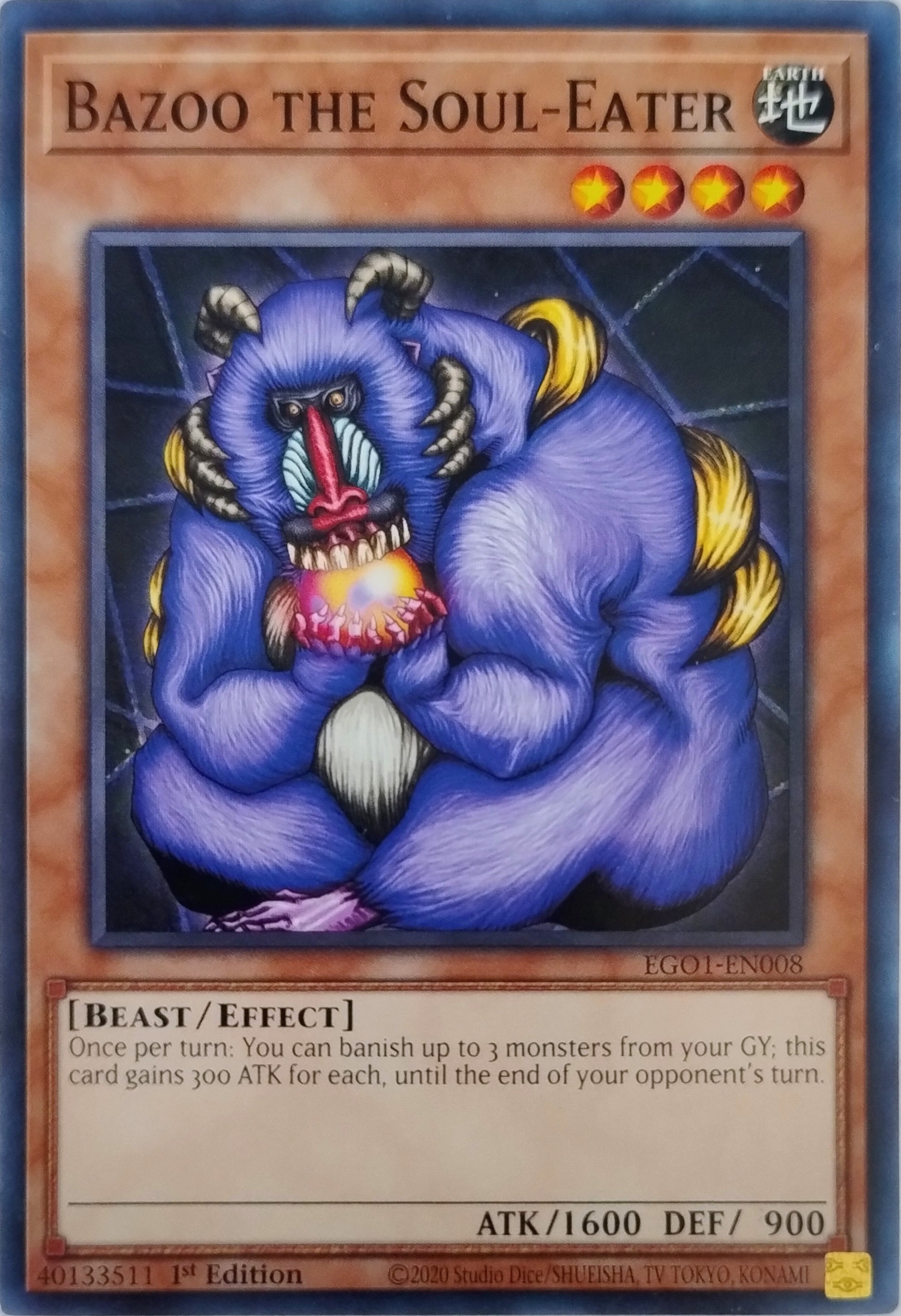 Yugioh! Bazoo The Soul-Eater Ego1-en008 1st Edition