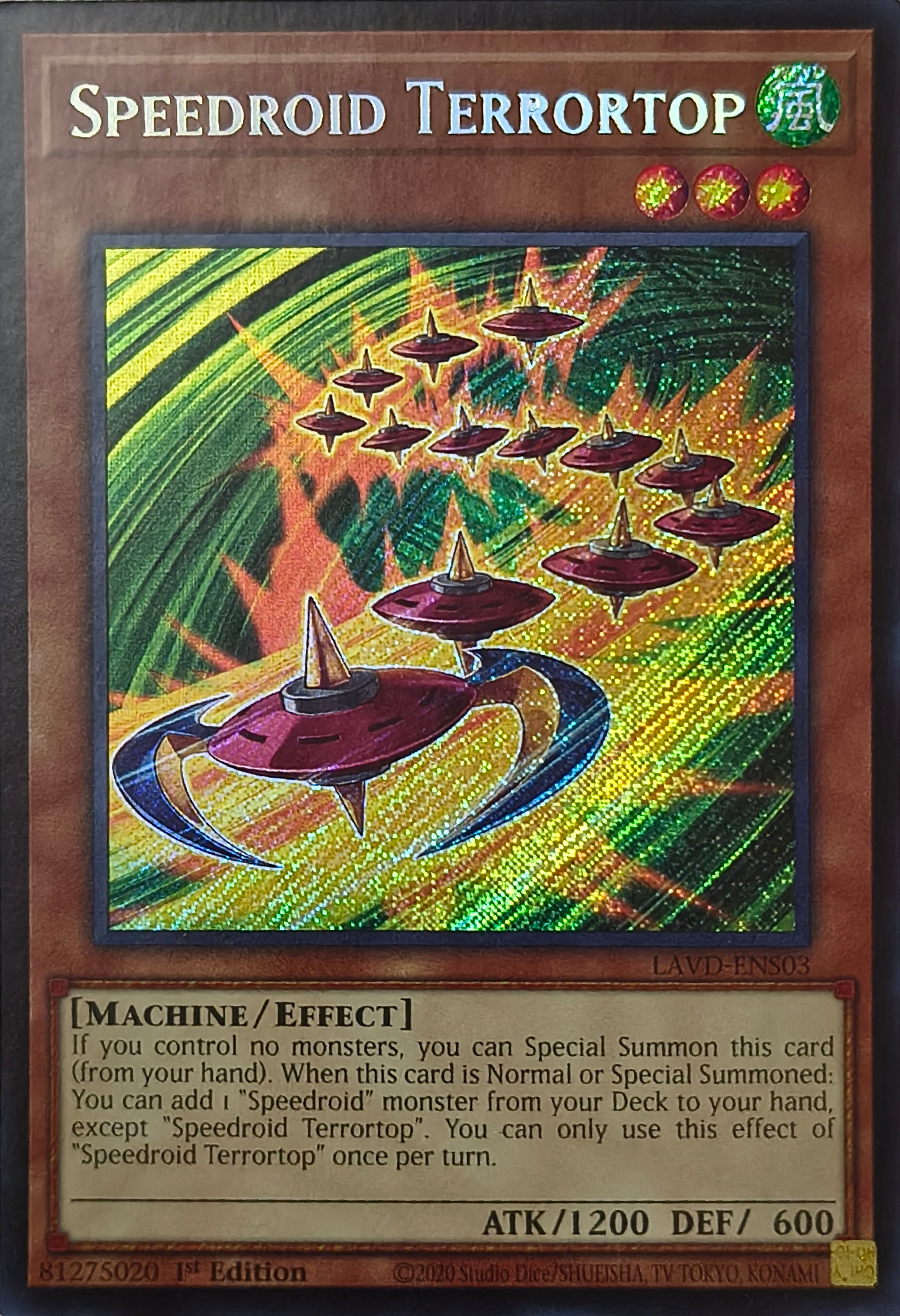 Yugioh! Speedroid Terrortop Lavd-ens03 1st edition Secreta
