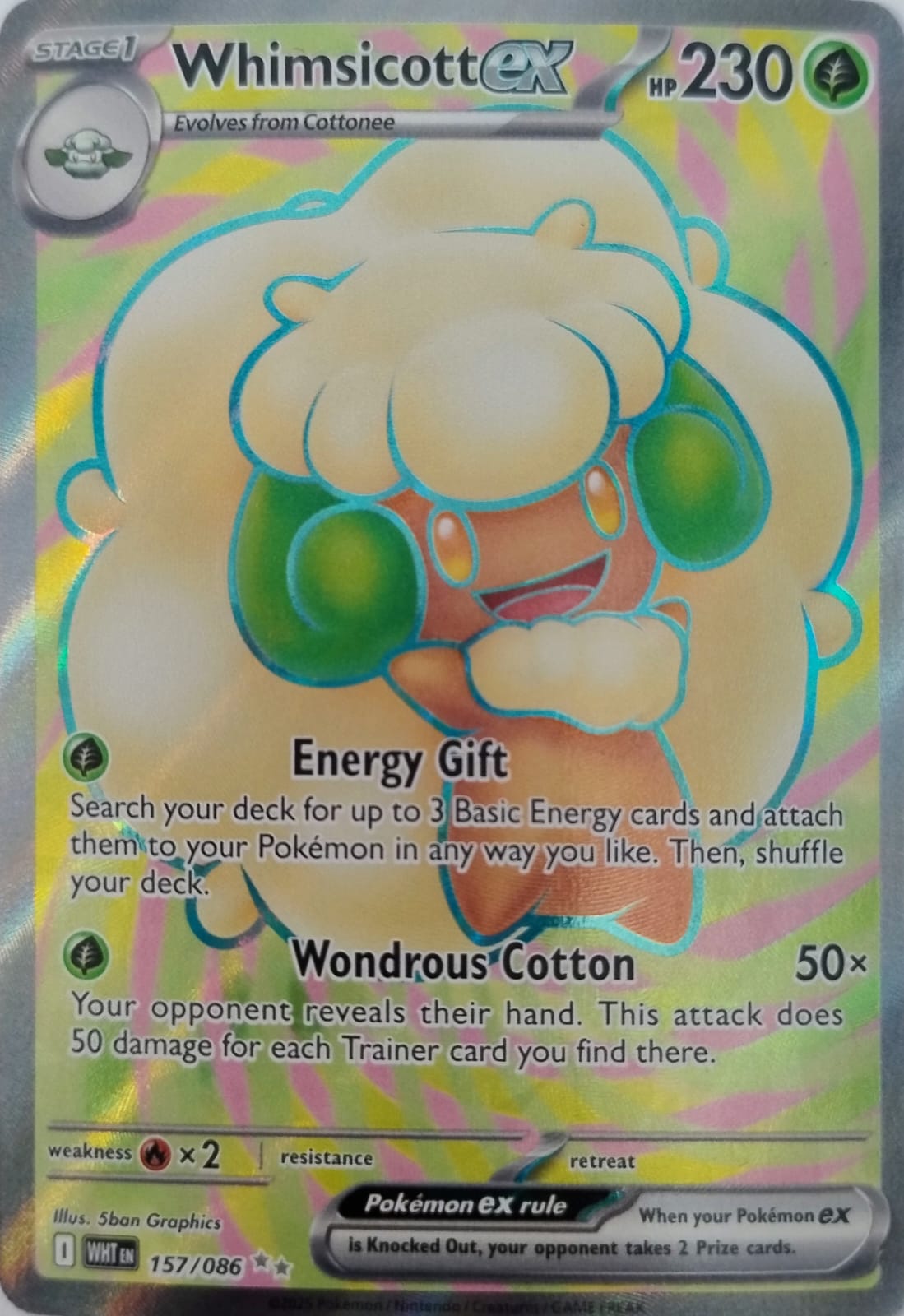 Pokémon tcg Whimsicott ex 157/086