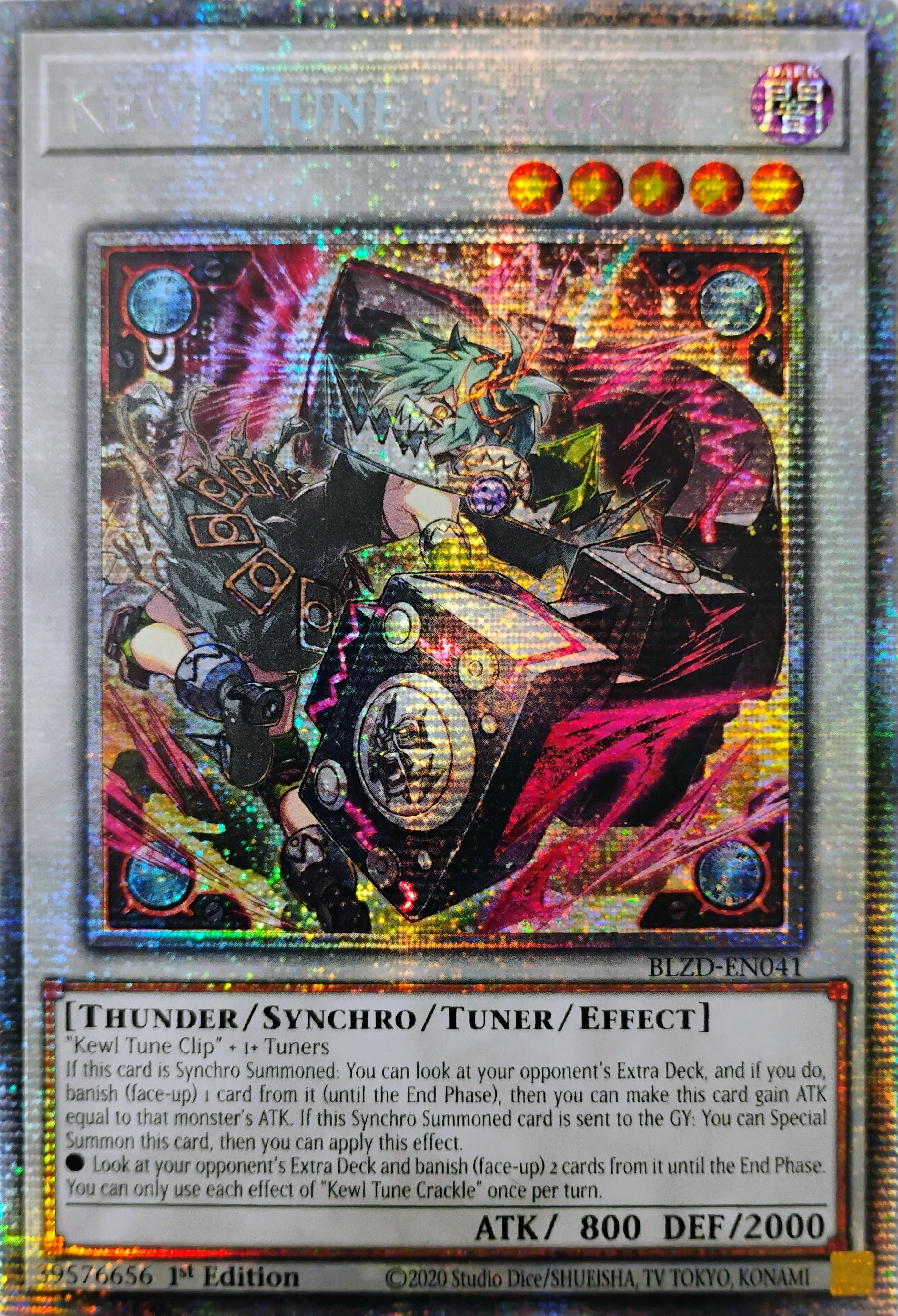 Yugioh! Kewl Tune Crackle Blzd-en041 1st edition Starlight