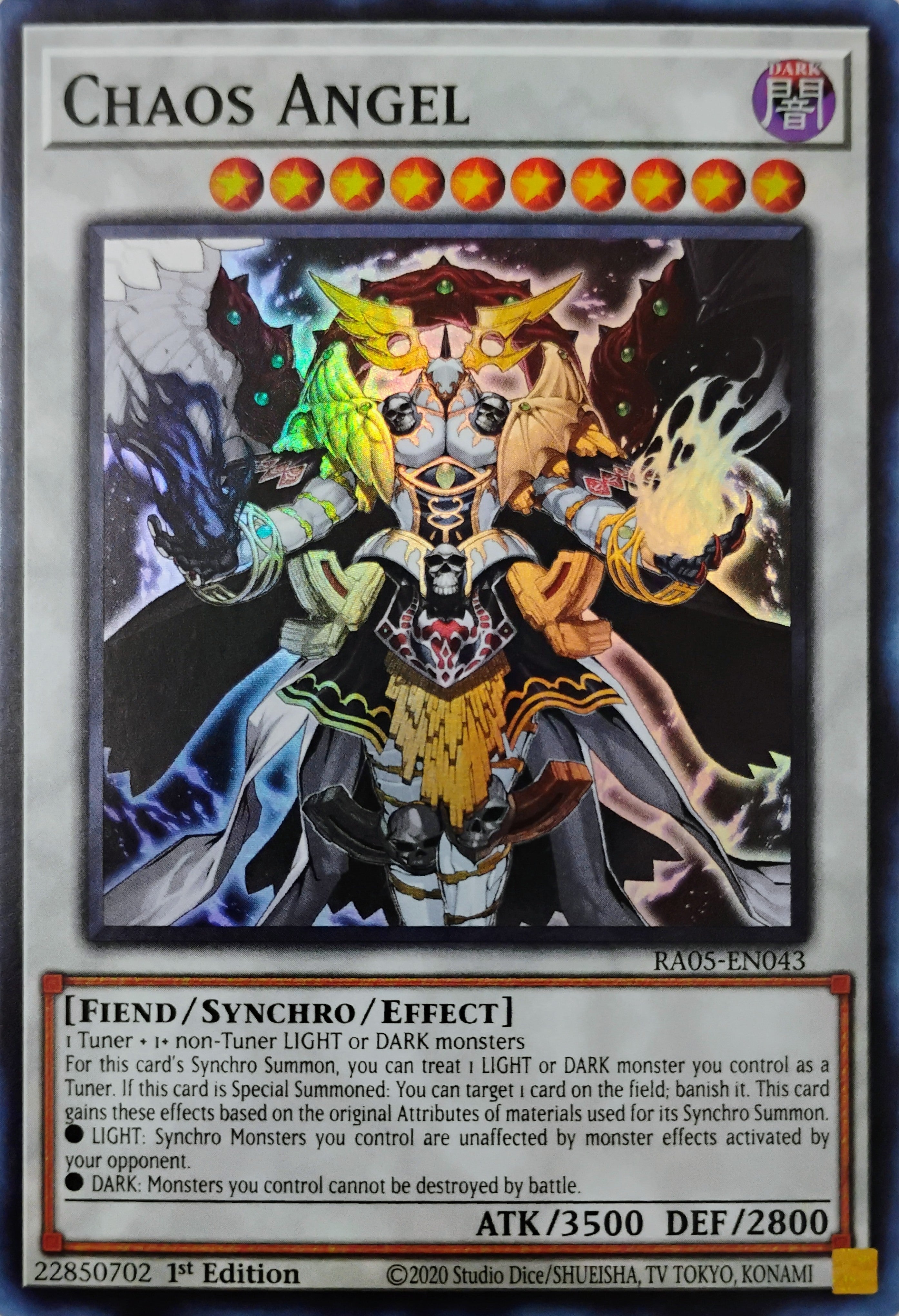 Yugioh! Chaos Angel Ra05-en043 Super Rare