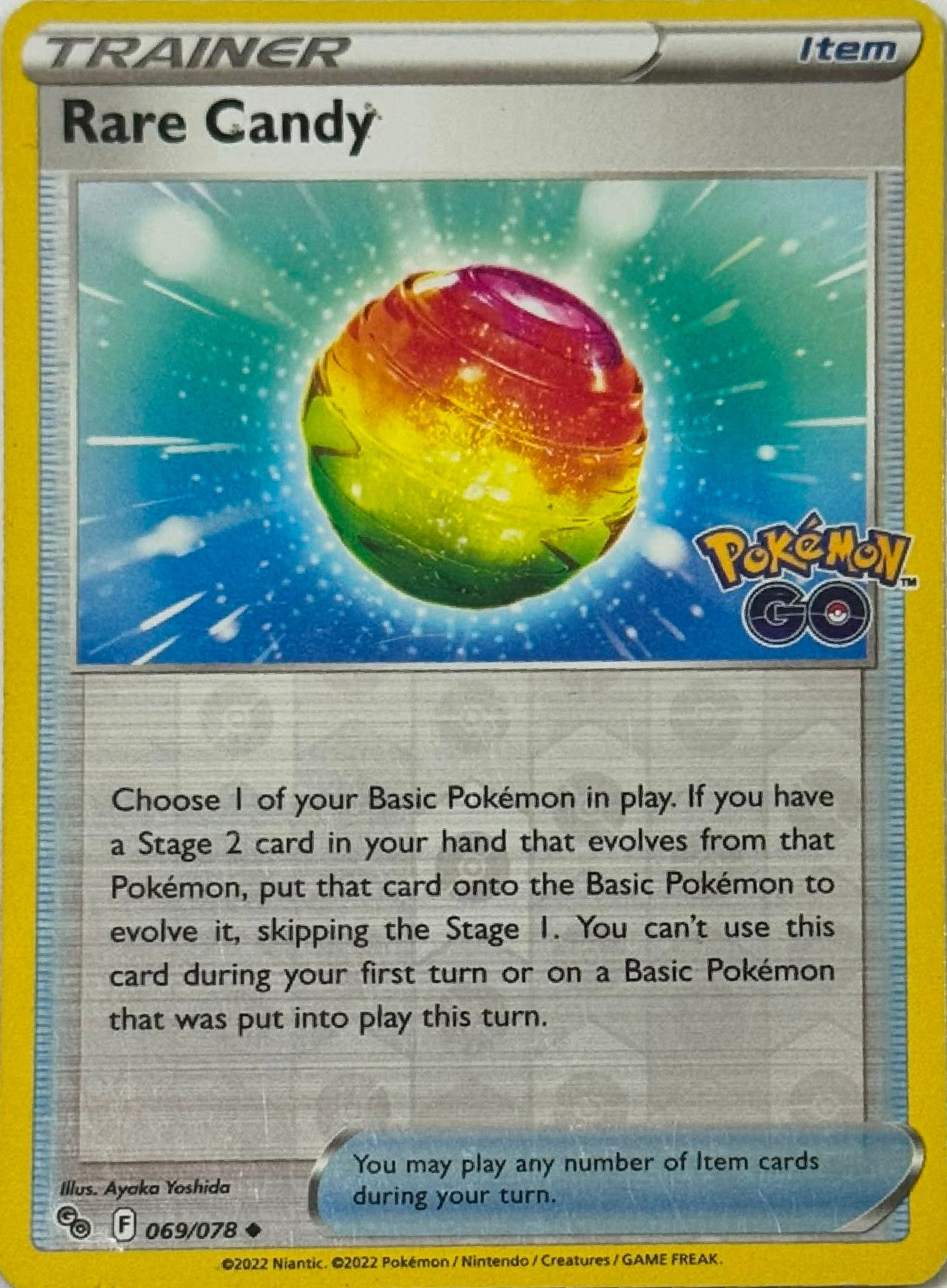 Pokémon Tcg Rare Candy 069/078 Reverse (Pokémon go)