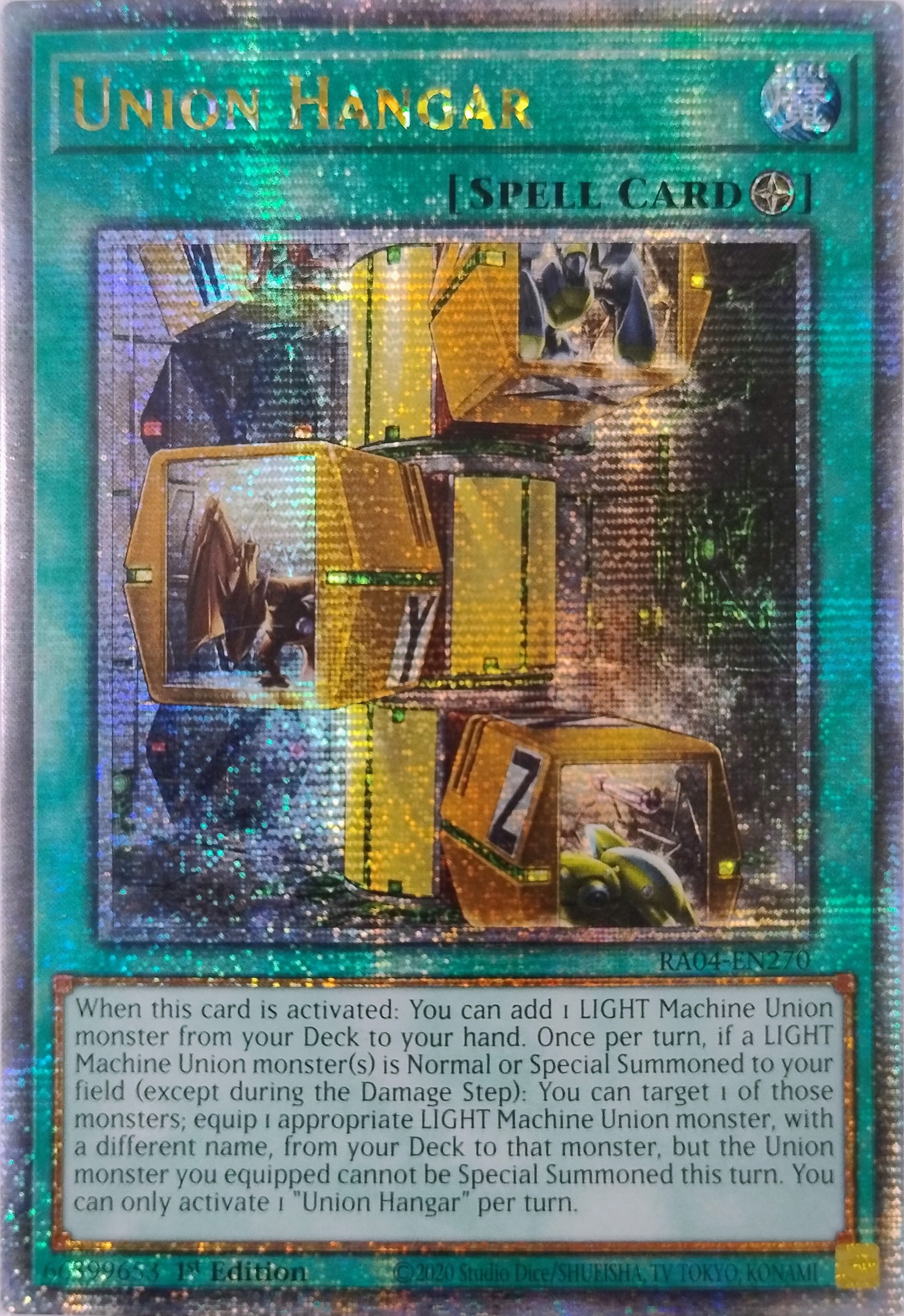 Yugioh! Union Hangar 1st Edition Hangar Ra04-en270 1st Edition Quarter