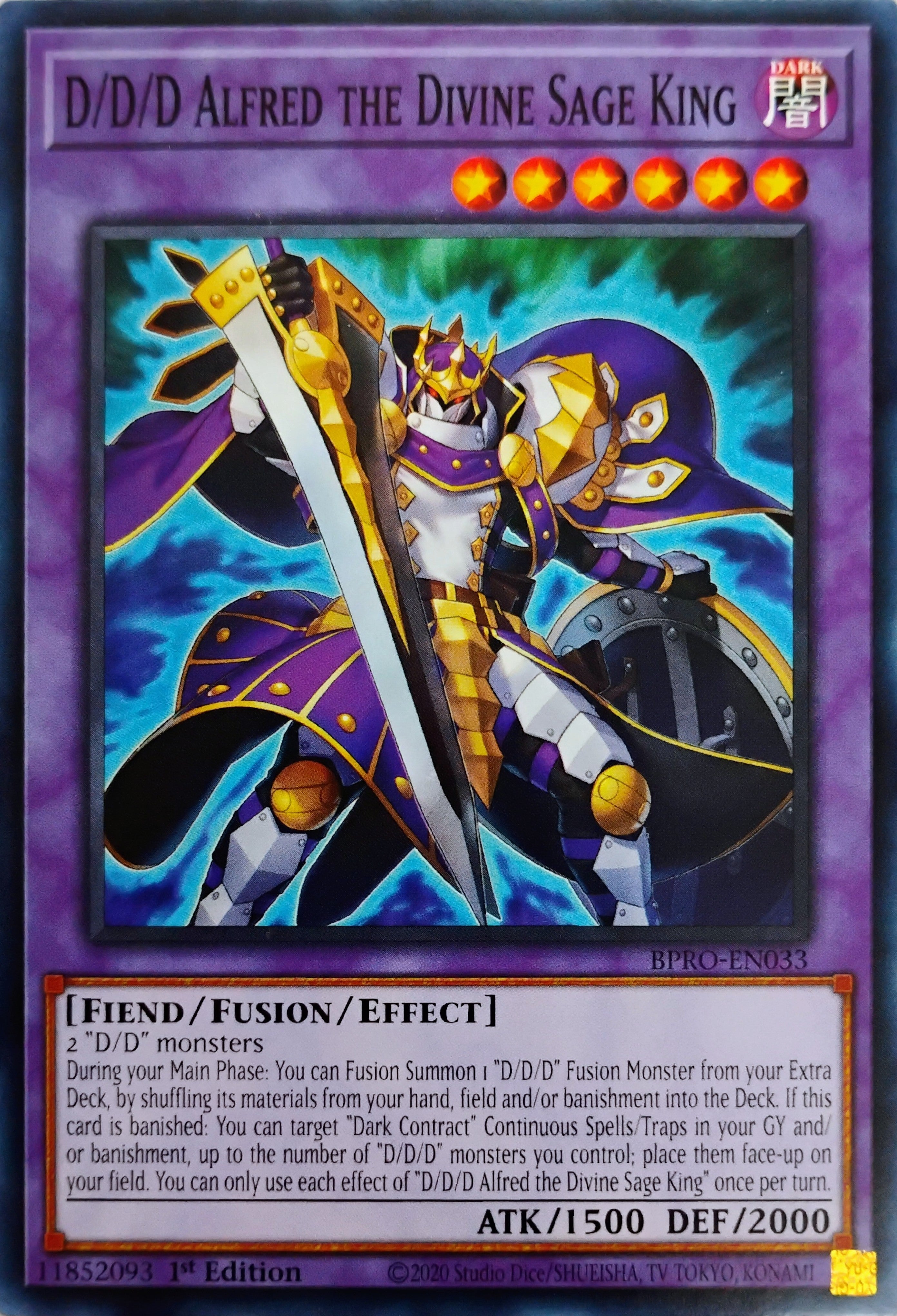 Yugioh! D/D/D Alfred the Divine Sage King Bpro-en033