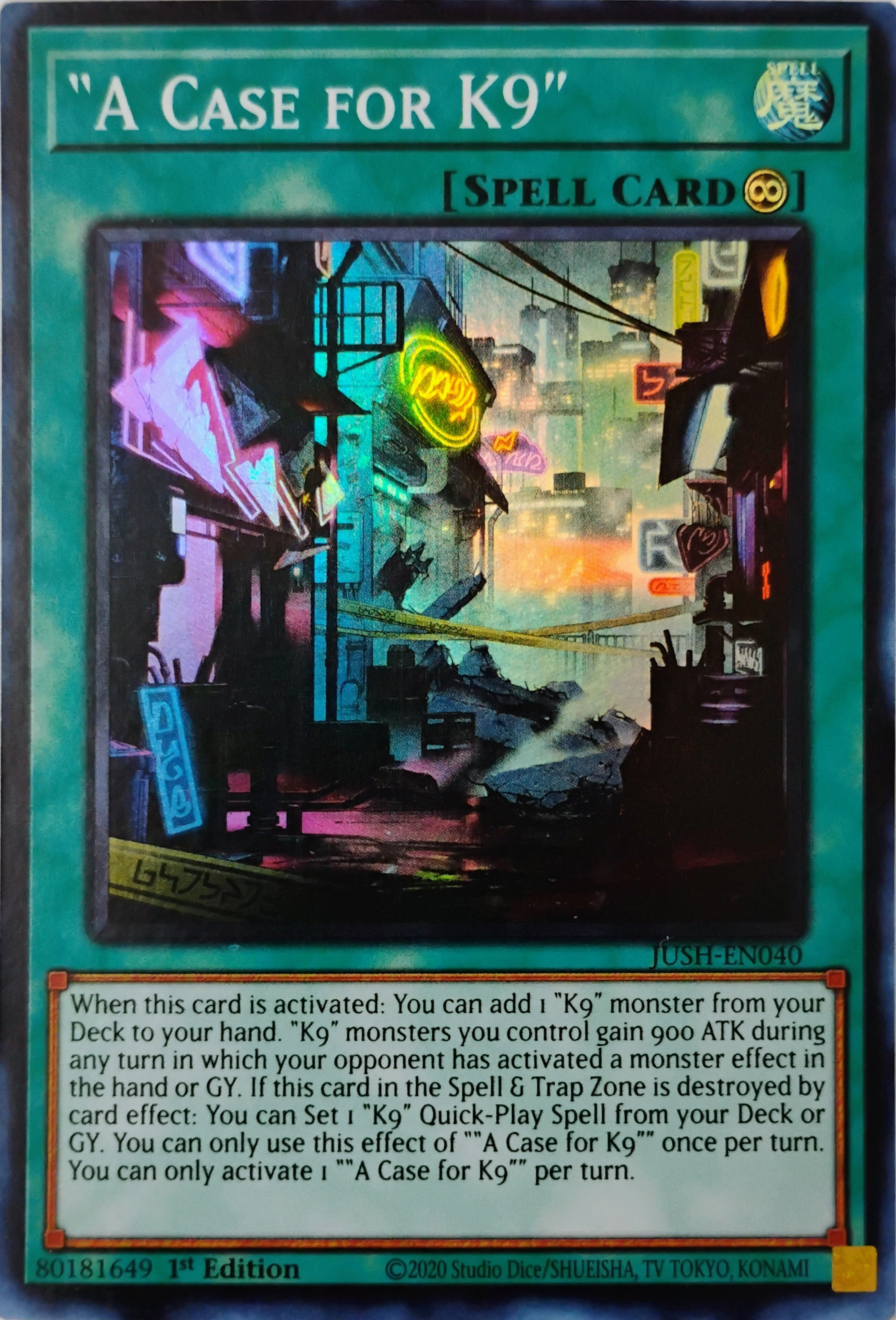 Yugioh! "A case For K9" Jush-en040 Super Rare