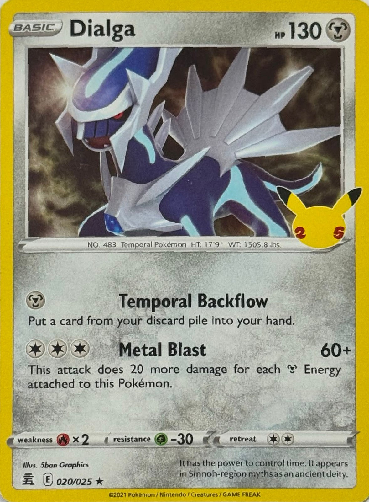 Pokémon Tcg Dialga 020/025 Holo