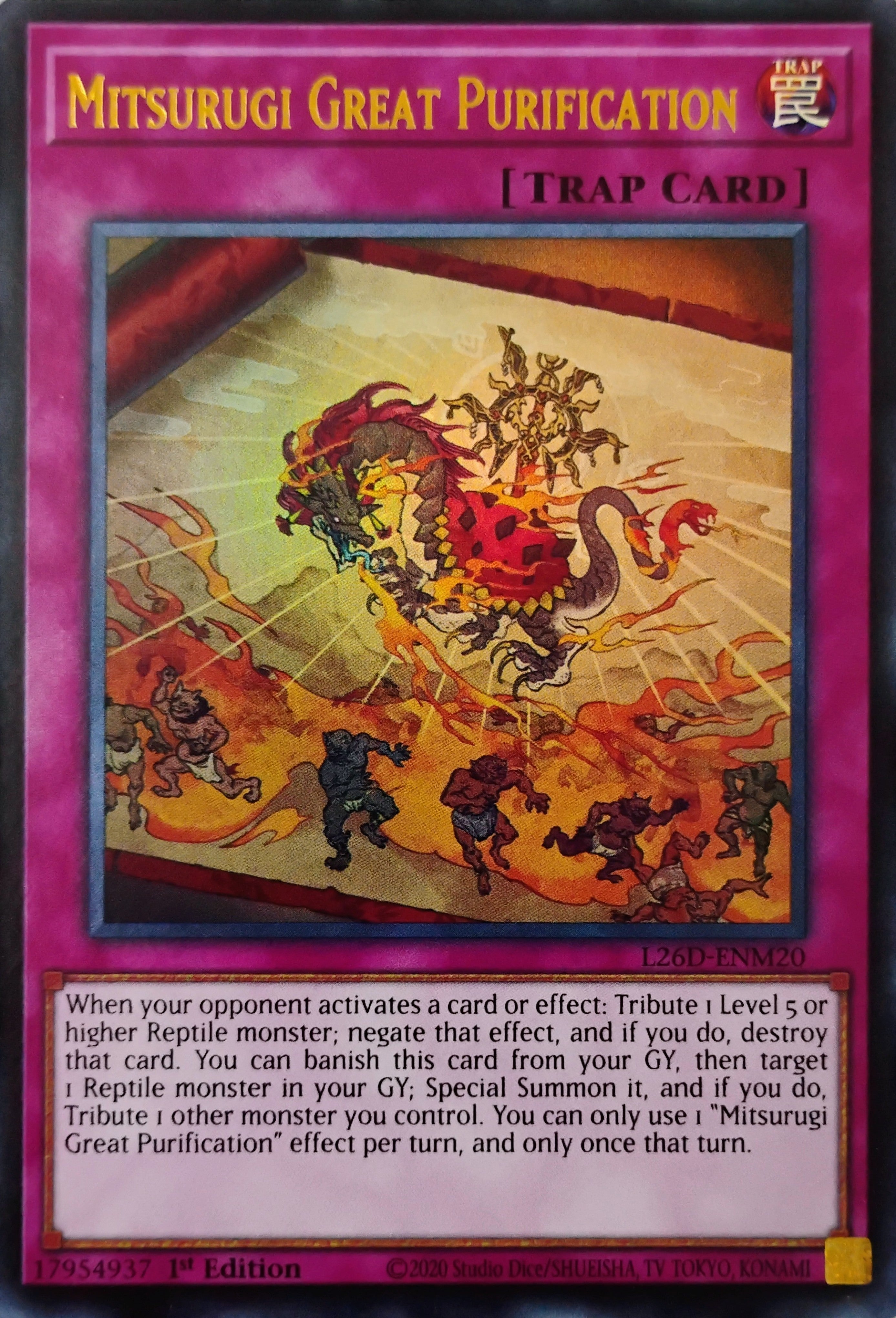 Yugioh! Mitsurugi Great, Purification L26D-ENM20 Ultra Rare
