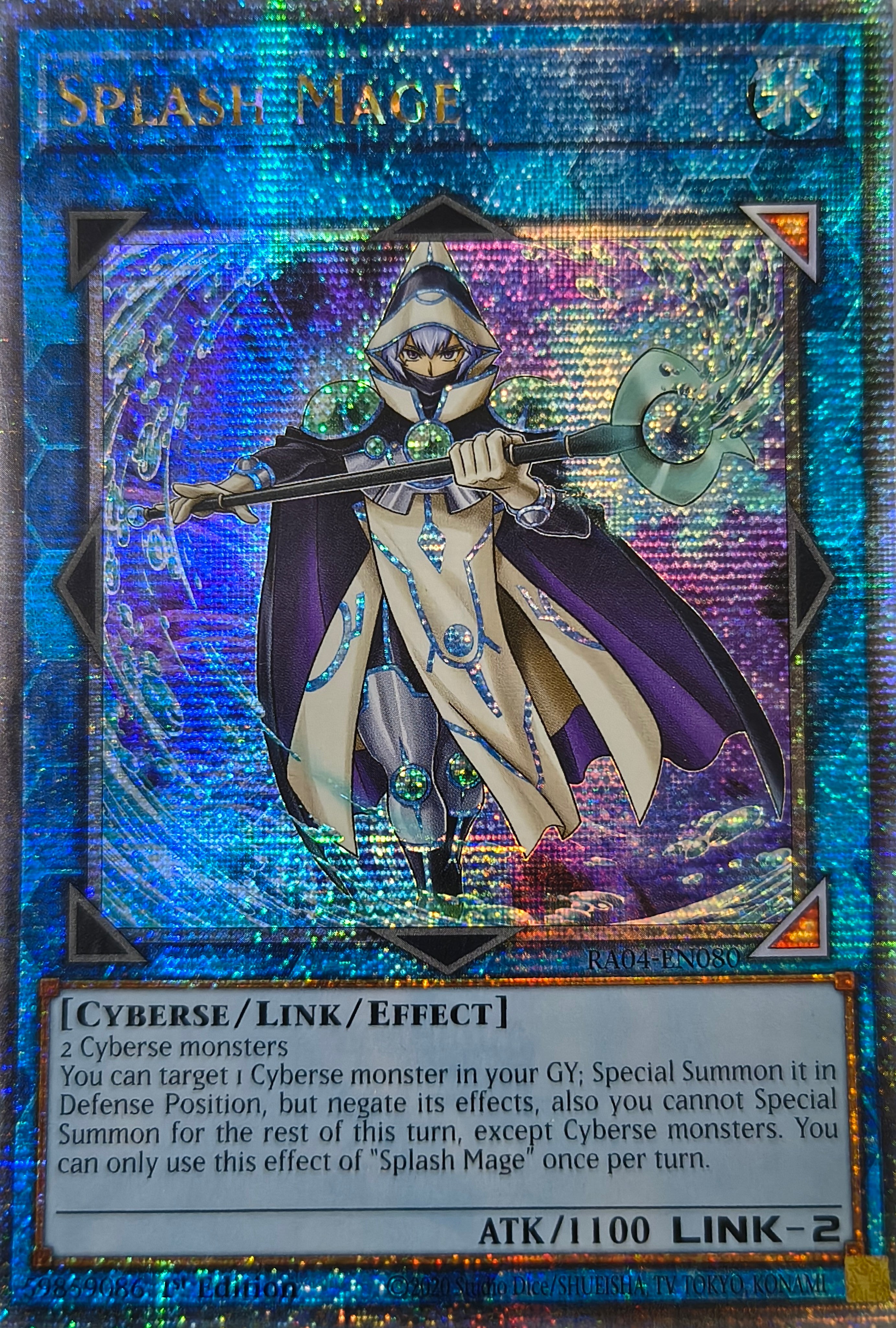 Yugioh! Splash Mage Ra04-en080 1st edition Quarter Century