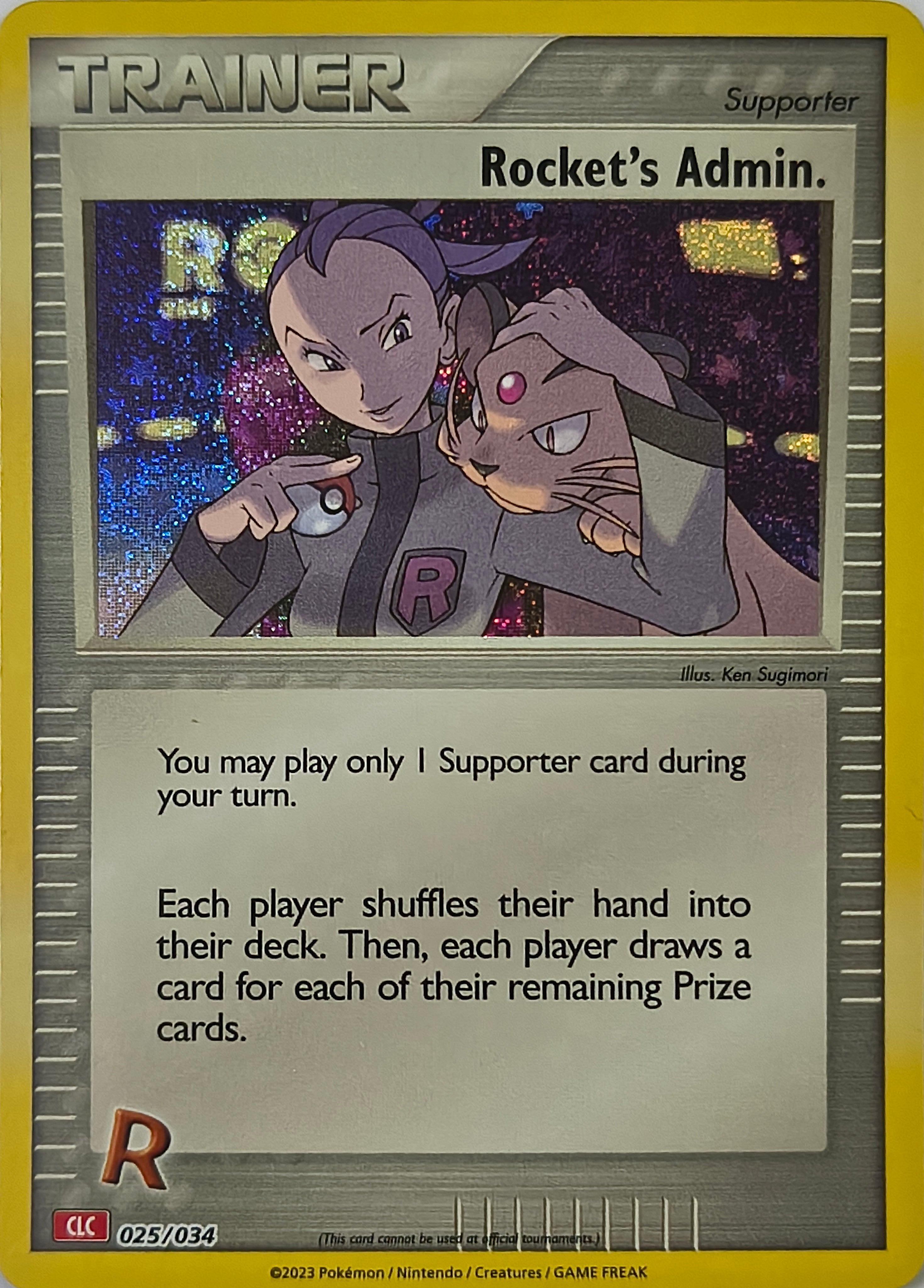Pokémon tcg Rocket's Admin. 025/034 (Clc) Holo Cosmo