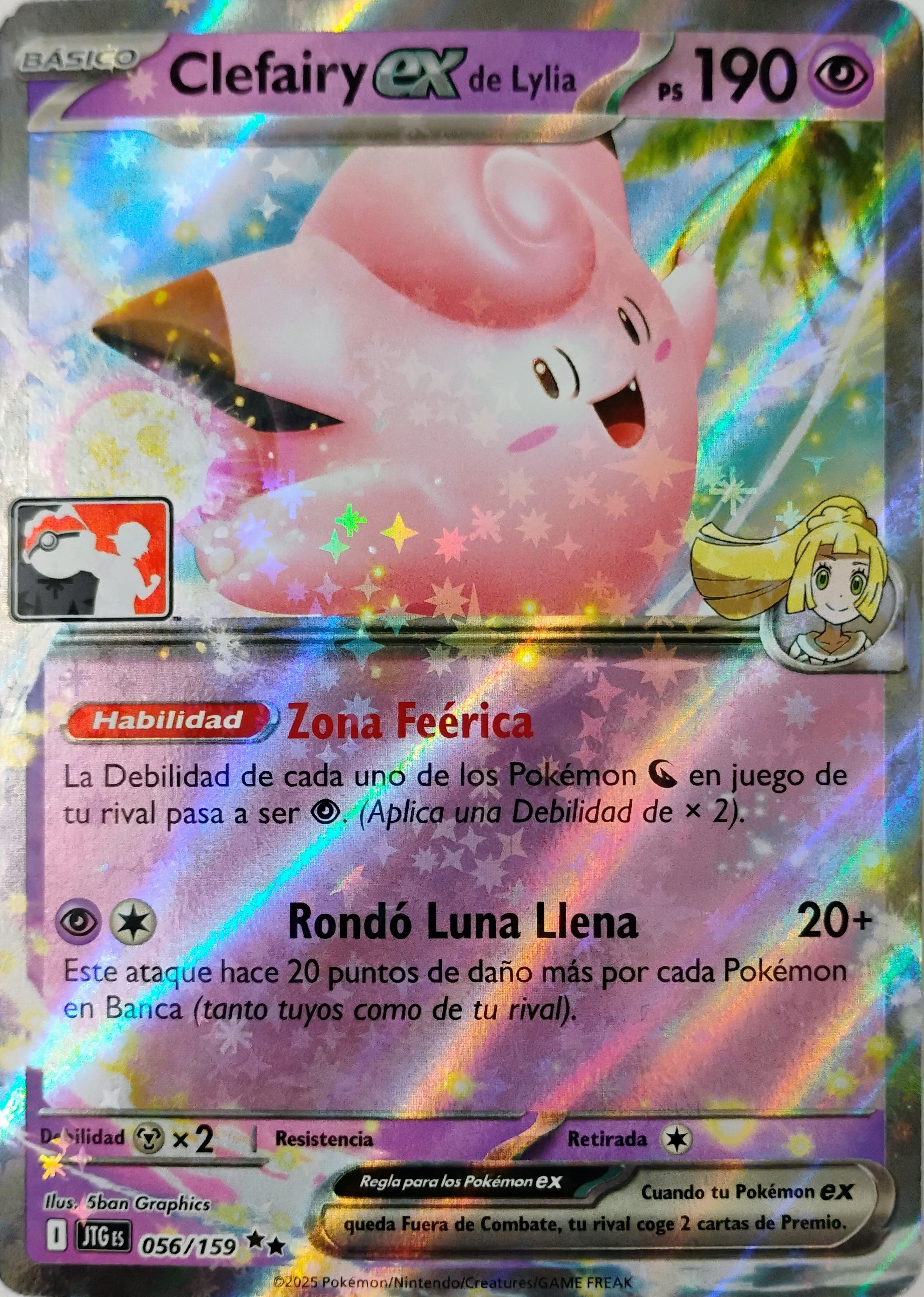 Pokémon tcg Clefairy Ex De Lylia 056/159 Liga (Español)