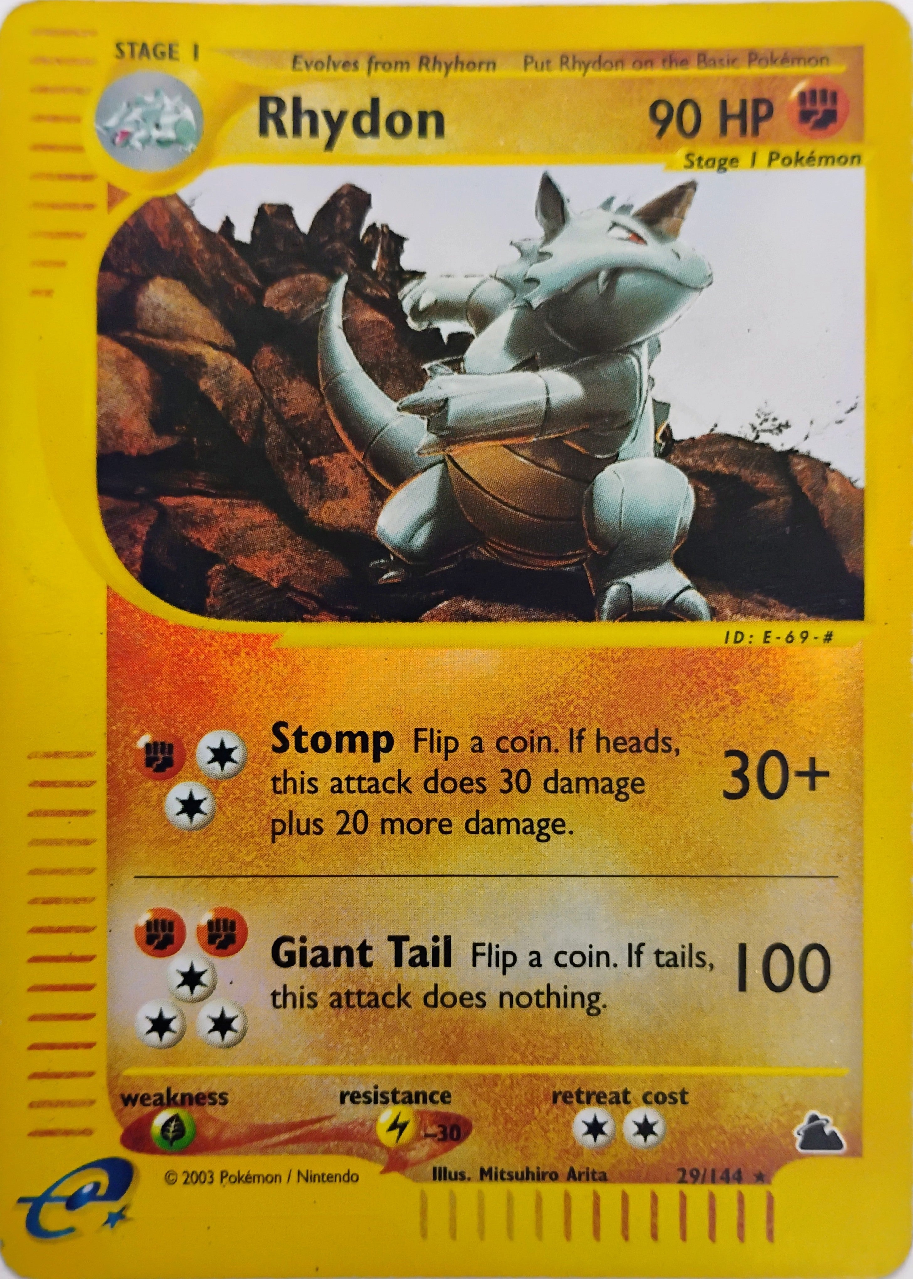 Pokémon tcg Rhydon 29/144 Reverse
