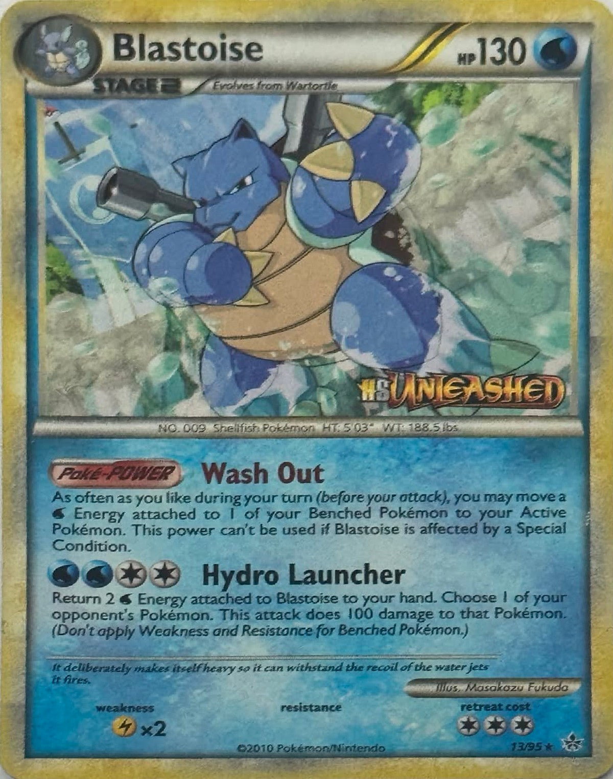 Pokémon Tcg Blastoise 13/95 Holo (Unleashed)