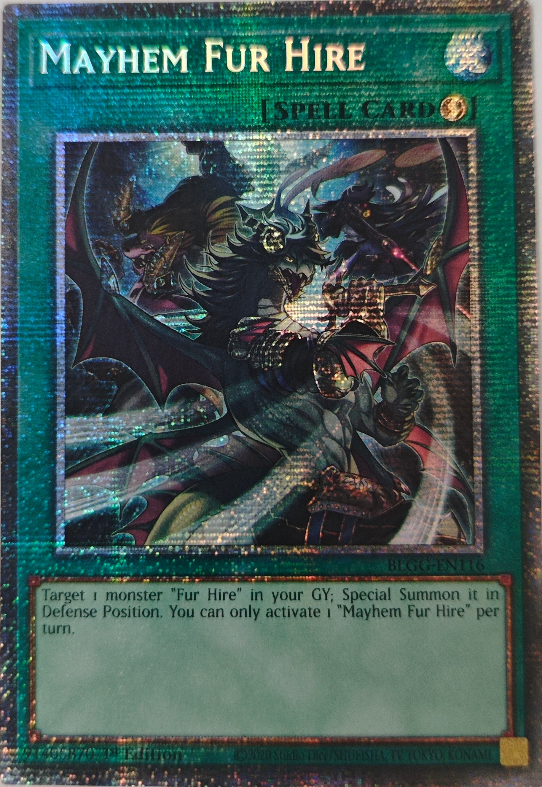 Yugioh! Mayhem Fur Hire Blgg-En116 1st Edition Starlight