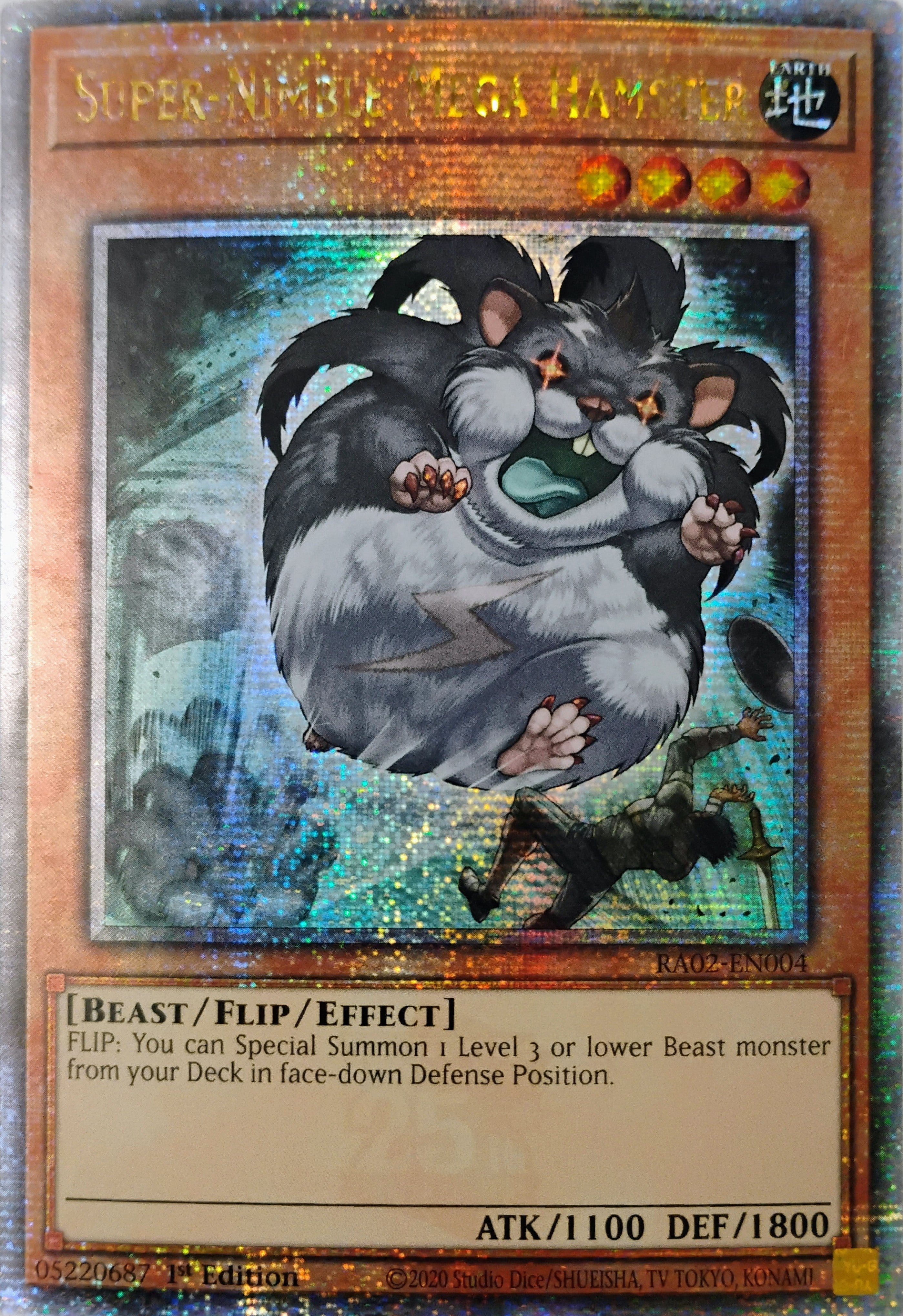 Yugioh! Super-Nimble Mega Hamster Ra02-en004 Quarter Century