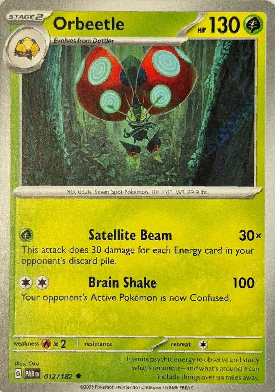 Pokemon tcg Orbeetle 012/182
