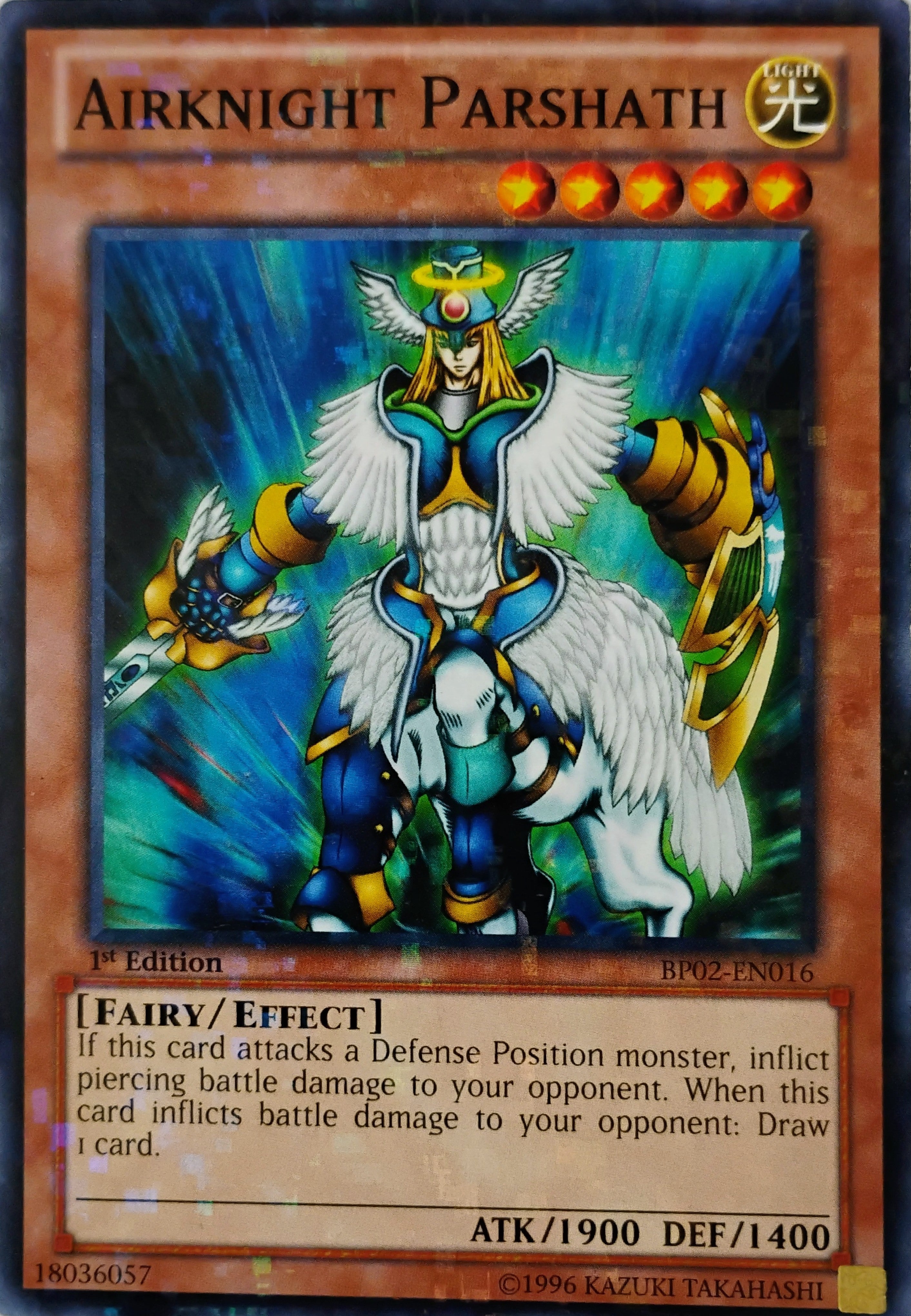 Yugioh! Airknight Parshath Bp02-en016 1st edition Mosaic Rare