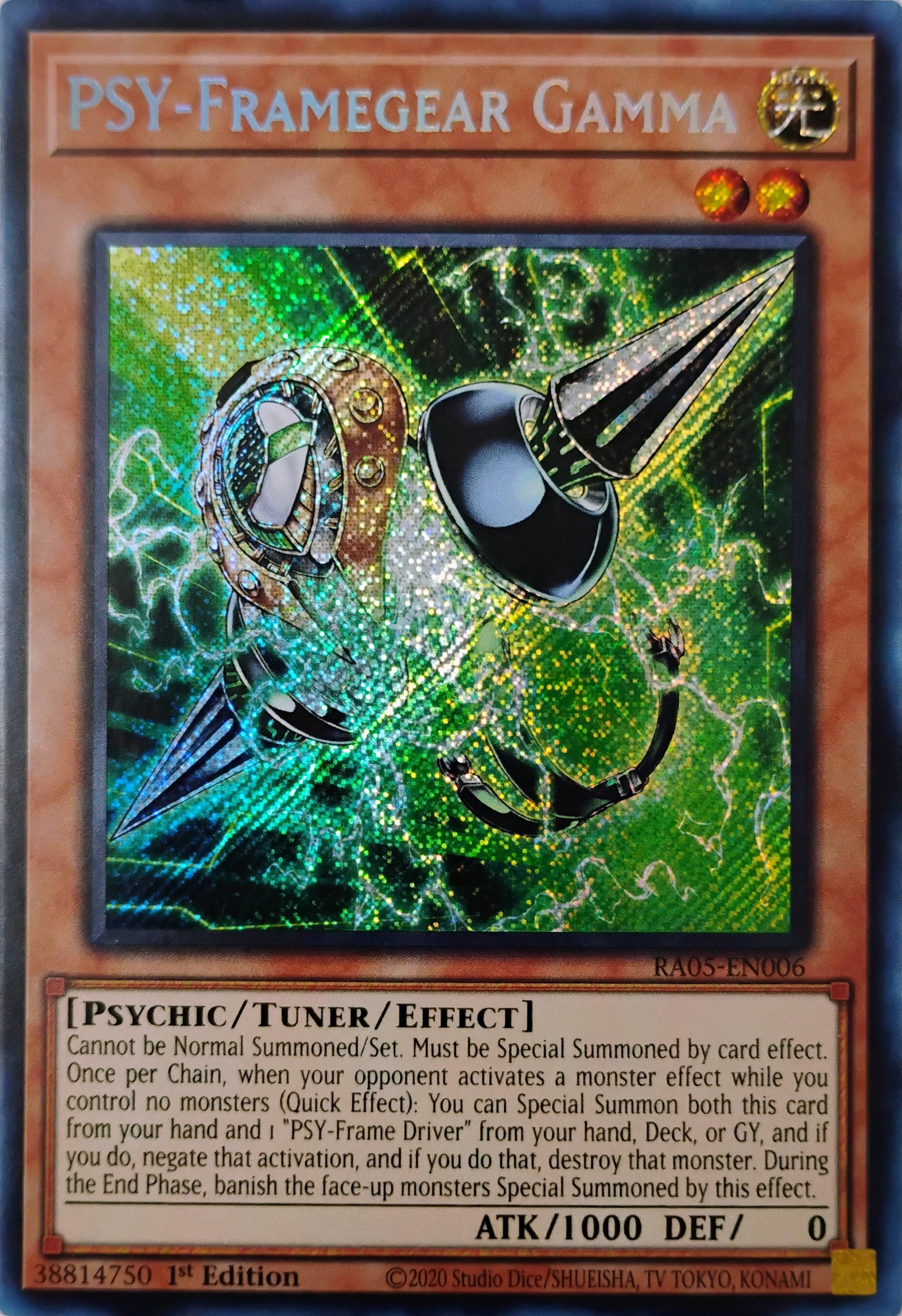 Yugioh! PSY-Framegear Gamma Ra05-en006 1st edition Secreta
