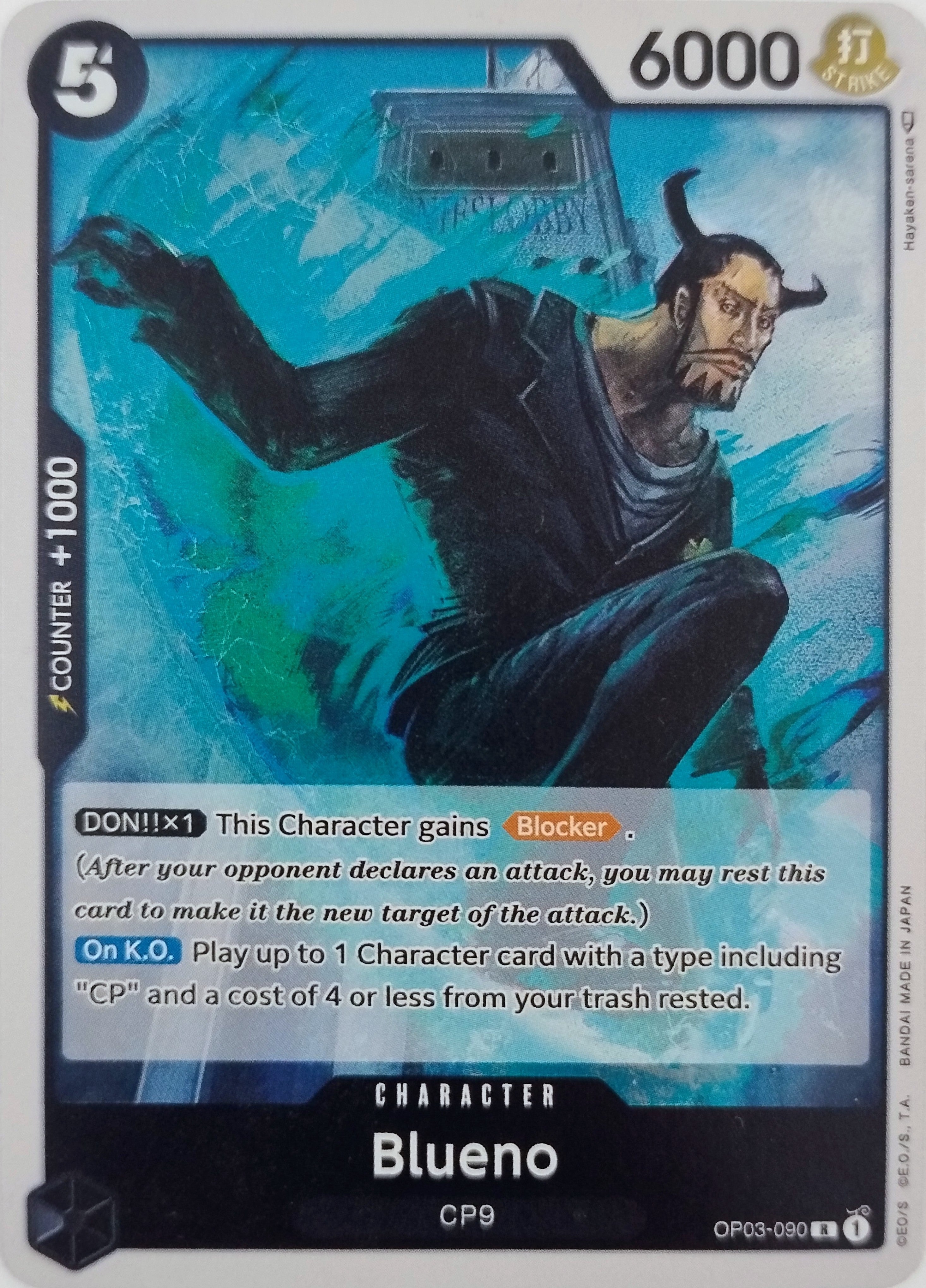 One Piece Tcg Blueno Op03-090 Foil