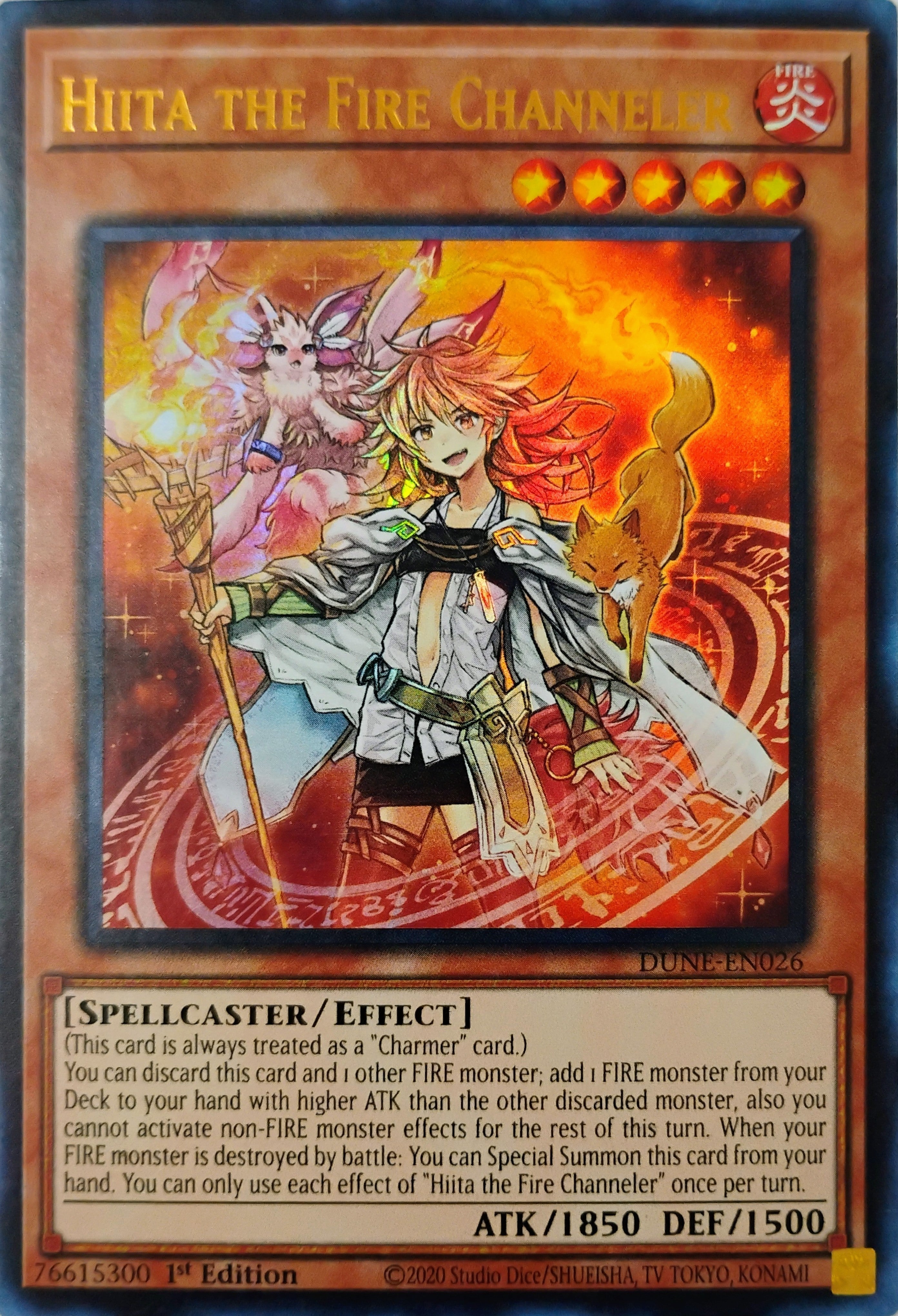 Yugioh! Hiita The Fire Channeler Dune-en026 Ultra Rare