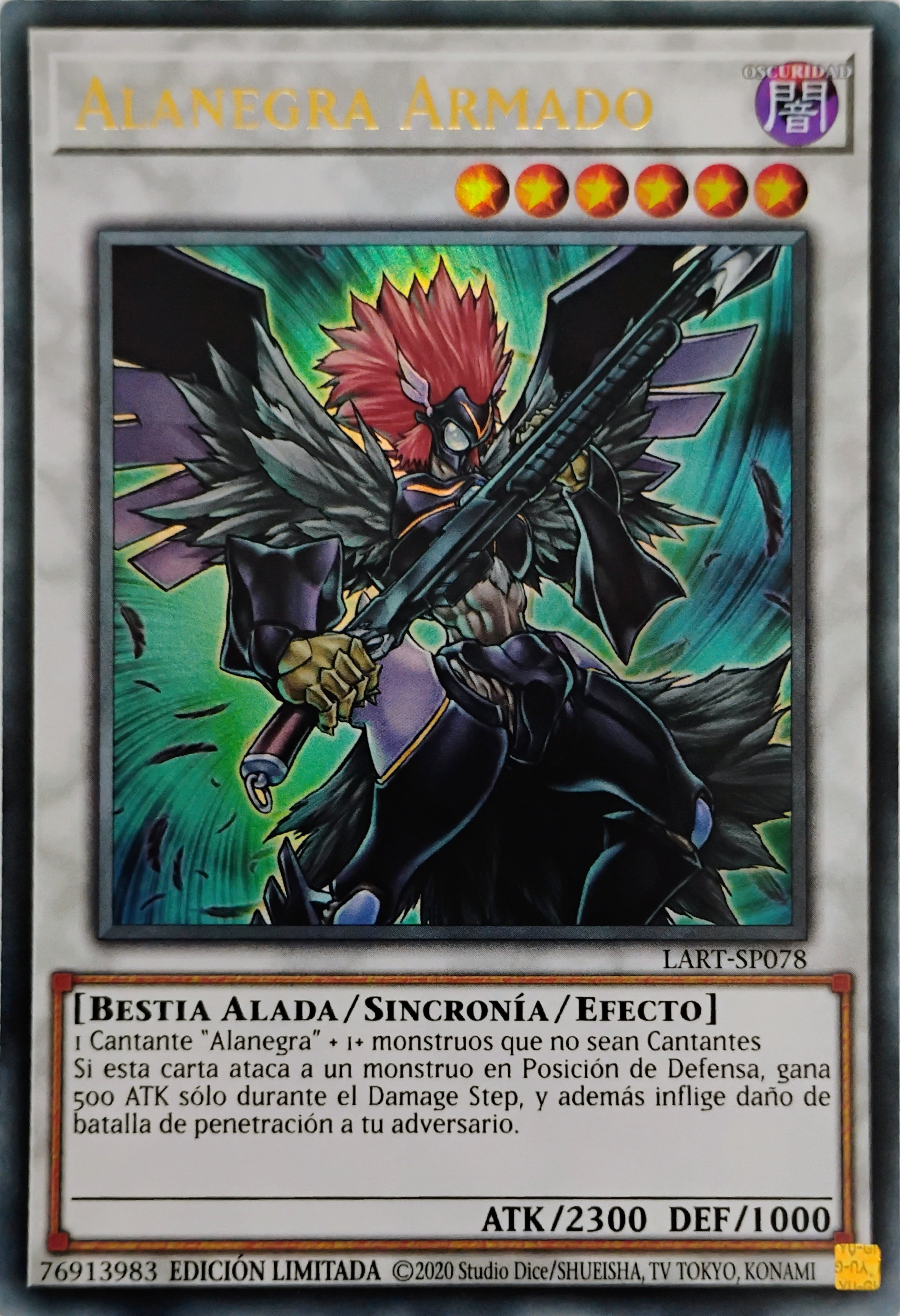 Yugioh! Alanegra Armado Lart-sp078 Edición Limitada Ultra Rara