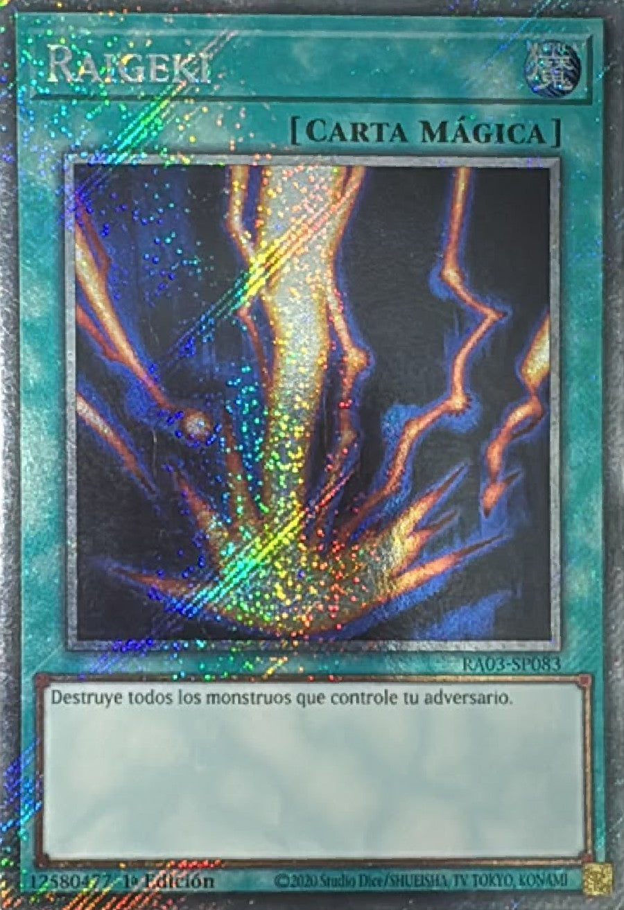 Yugioh! Raigeki RA03-SP083 1st Edición Platinum
