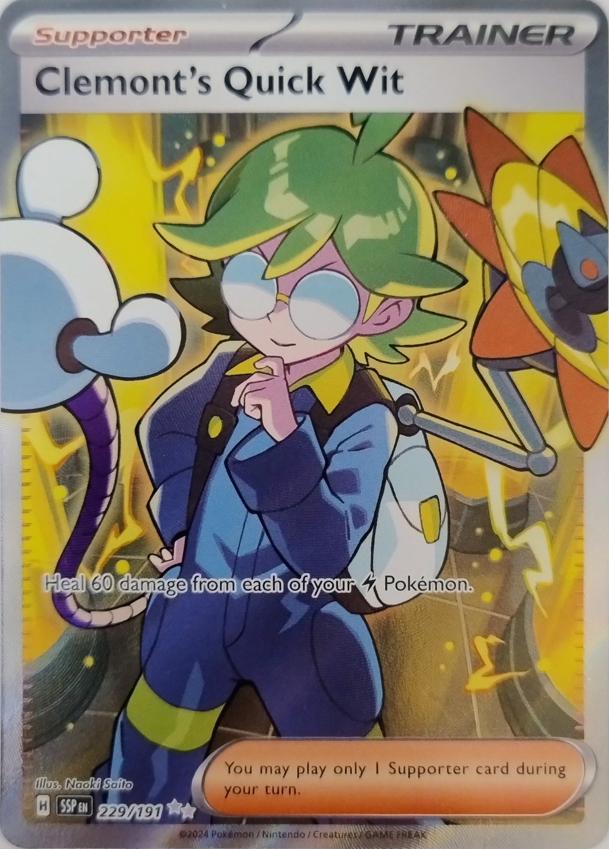 Pokémon Tcg Clemont's Quick Wit 229/191