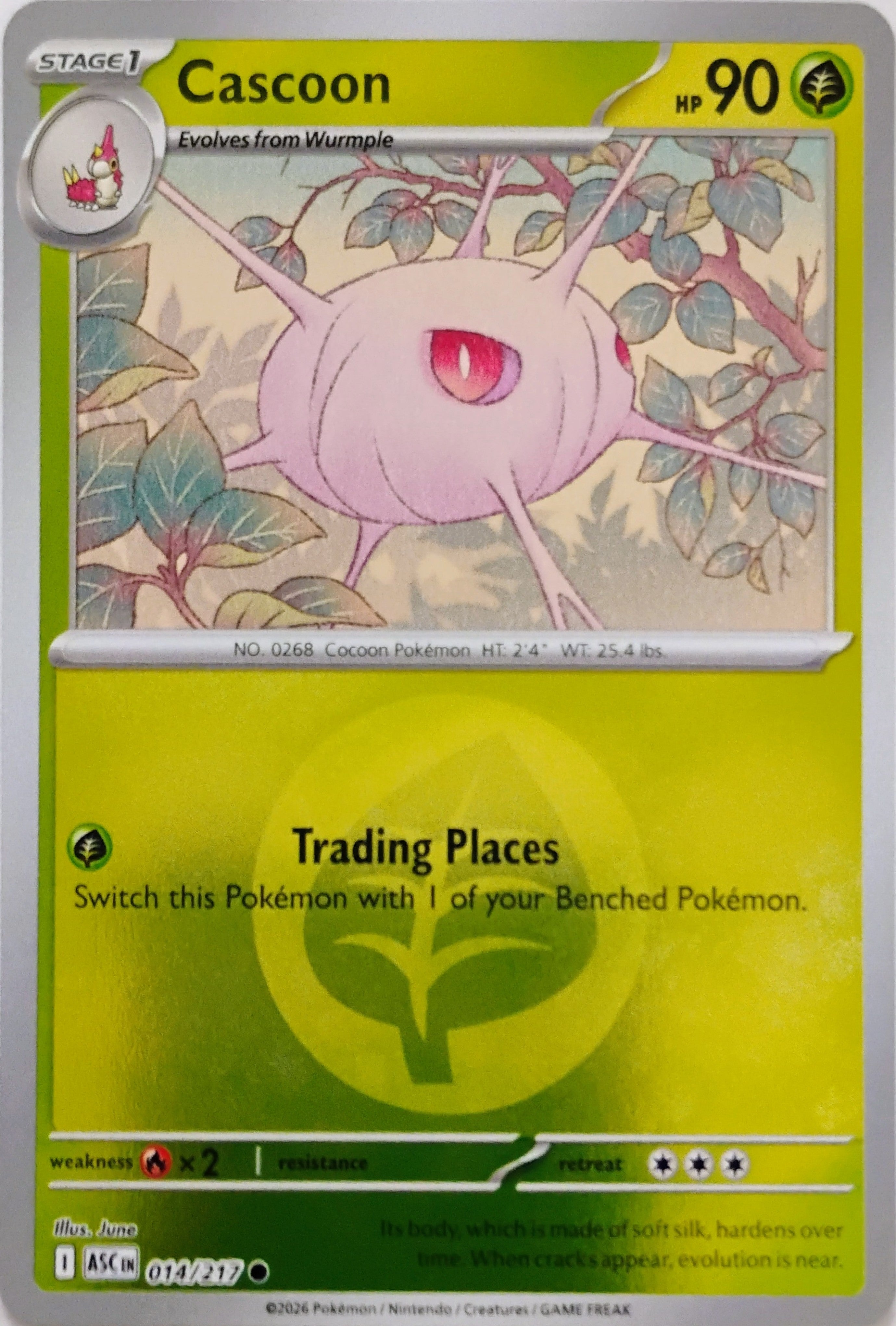 Pokémon tcg Cascoon 014/217 (Energy Symbol)
