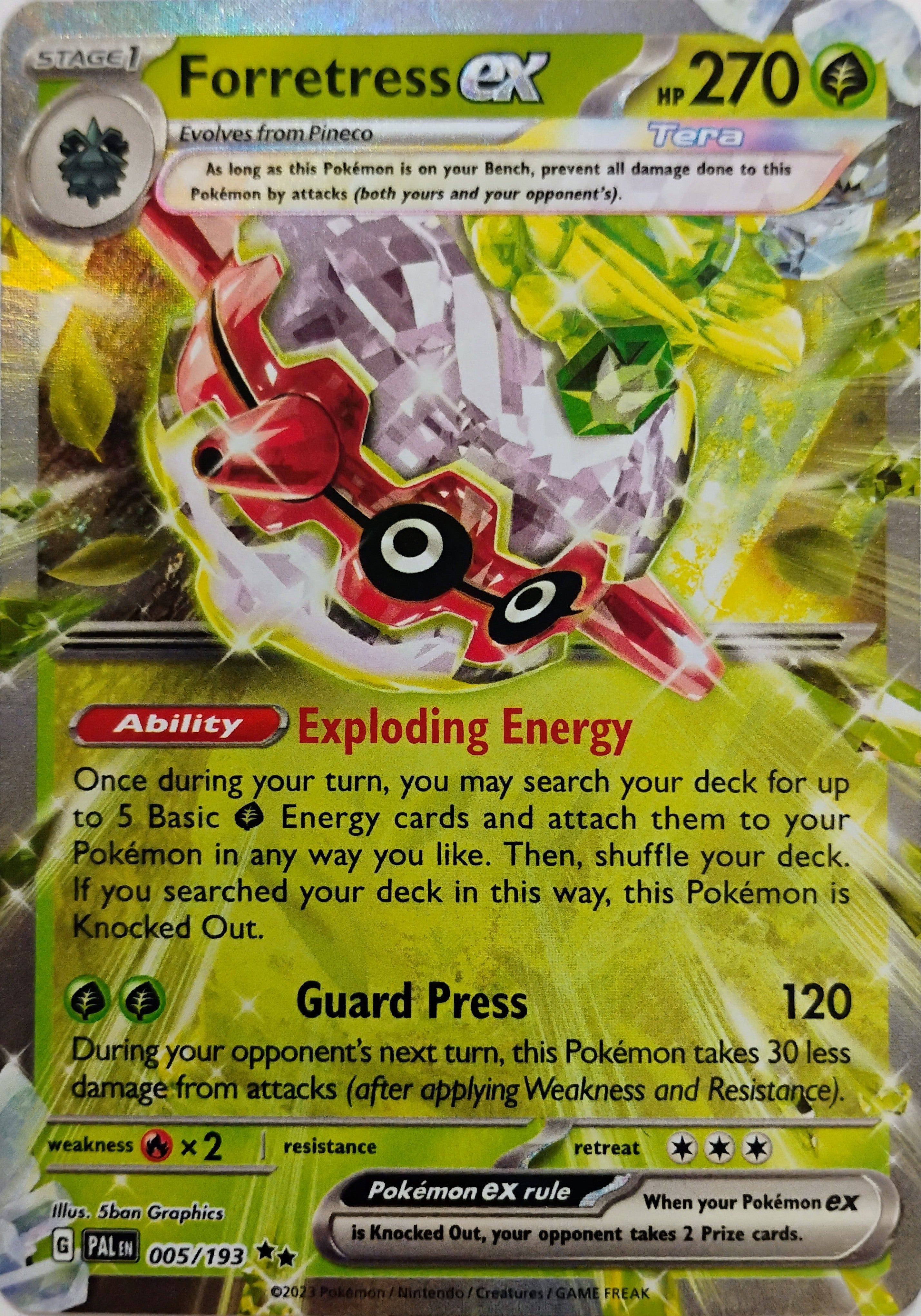 Pokémon tcg Forretress Ex 005/193