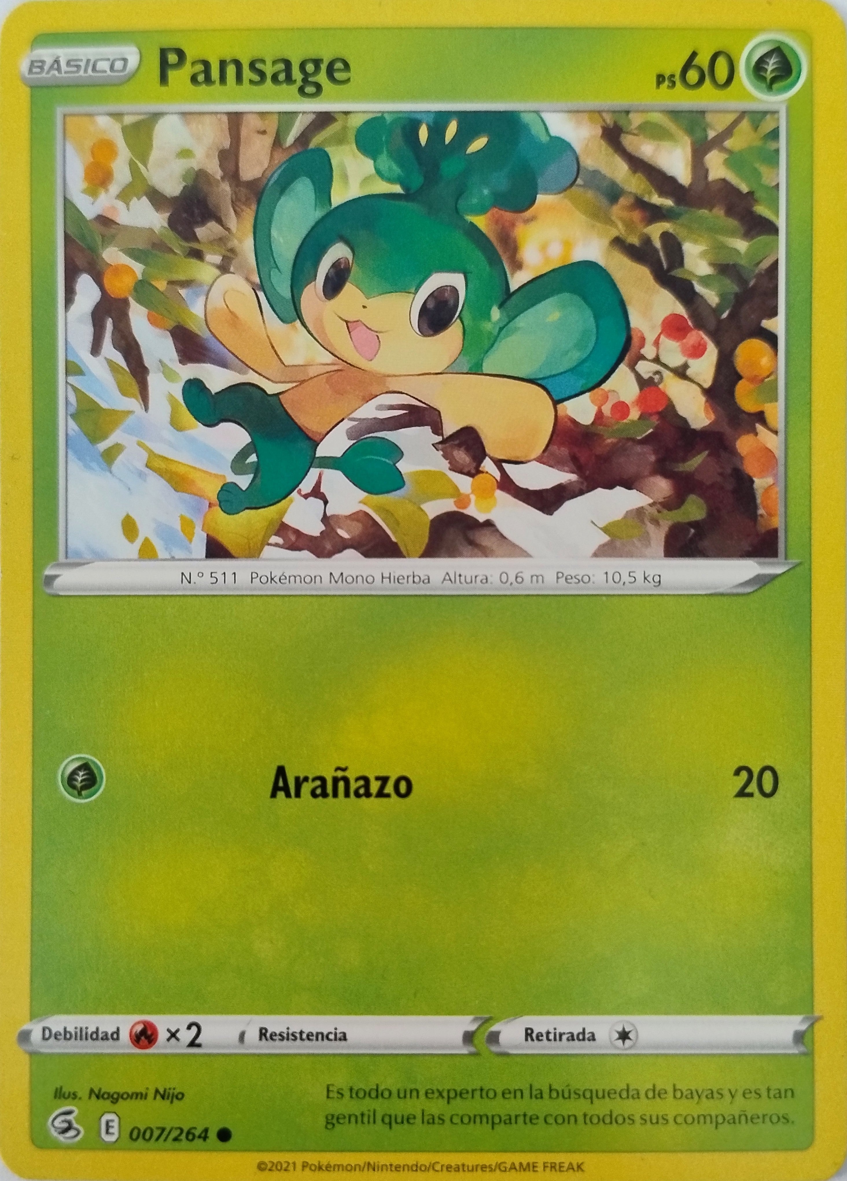 Pokemon Tcg Pansage 007/264 (Español)