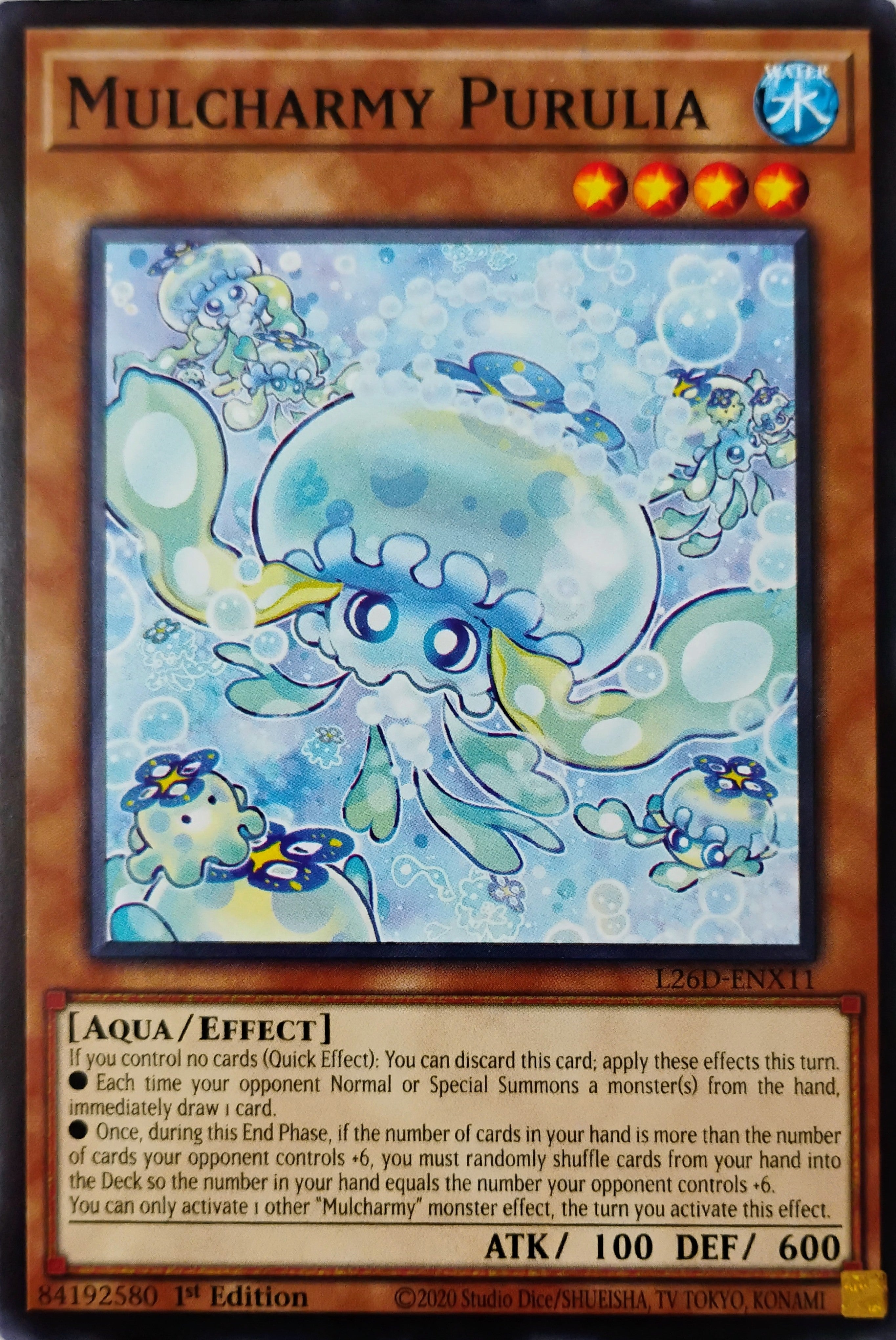 Yugioh! Mulcharmy Purulia L26D-ENX11 1st edition
