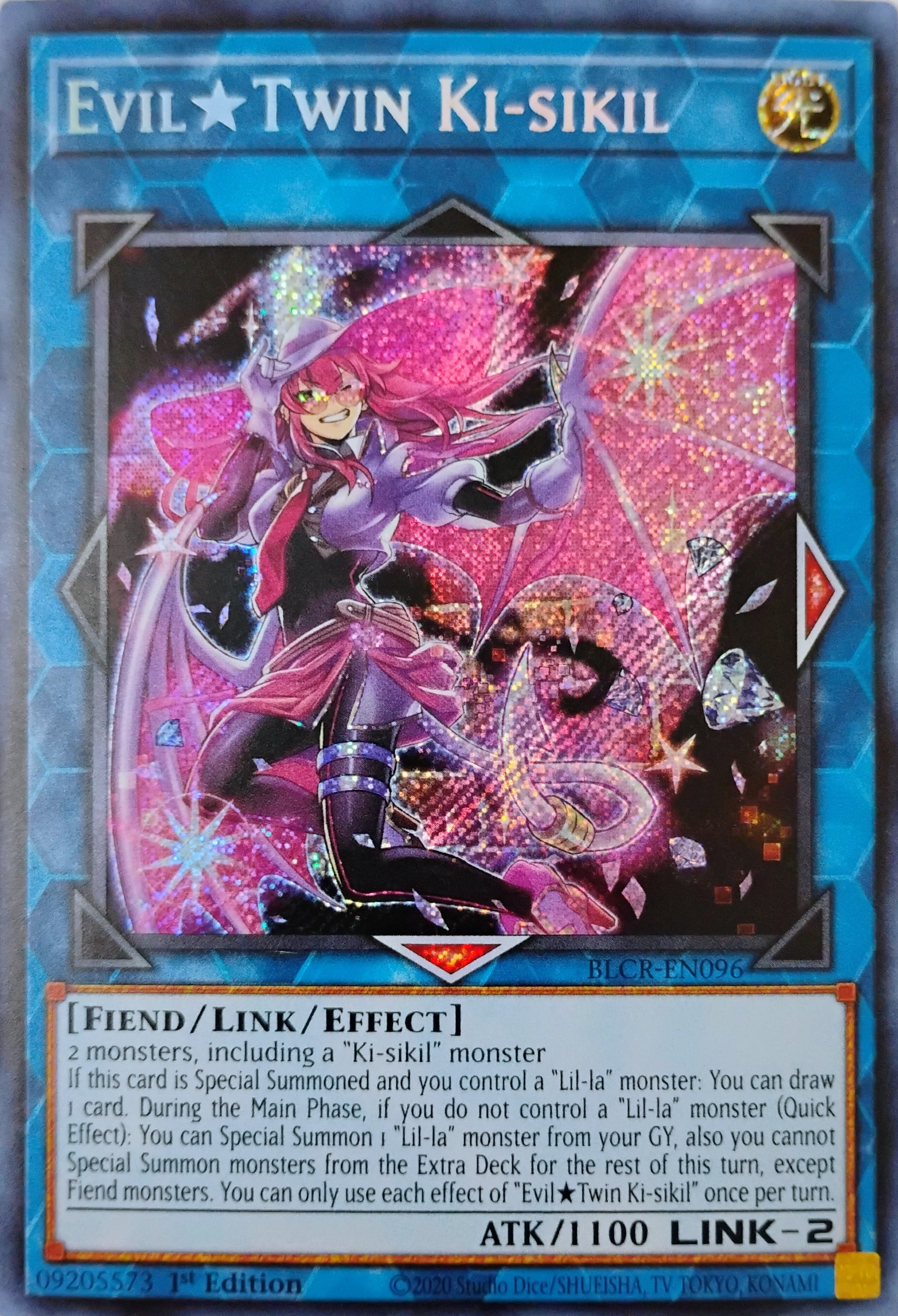 Yugioh! Evil Twin Ki-sikil Blcr-en096 1st edition Secreta
