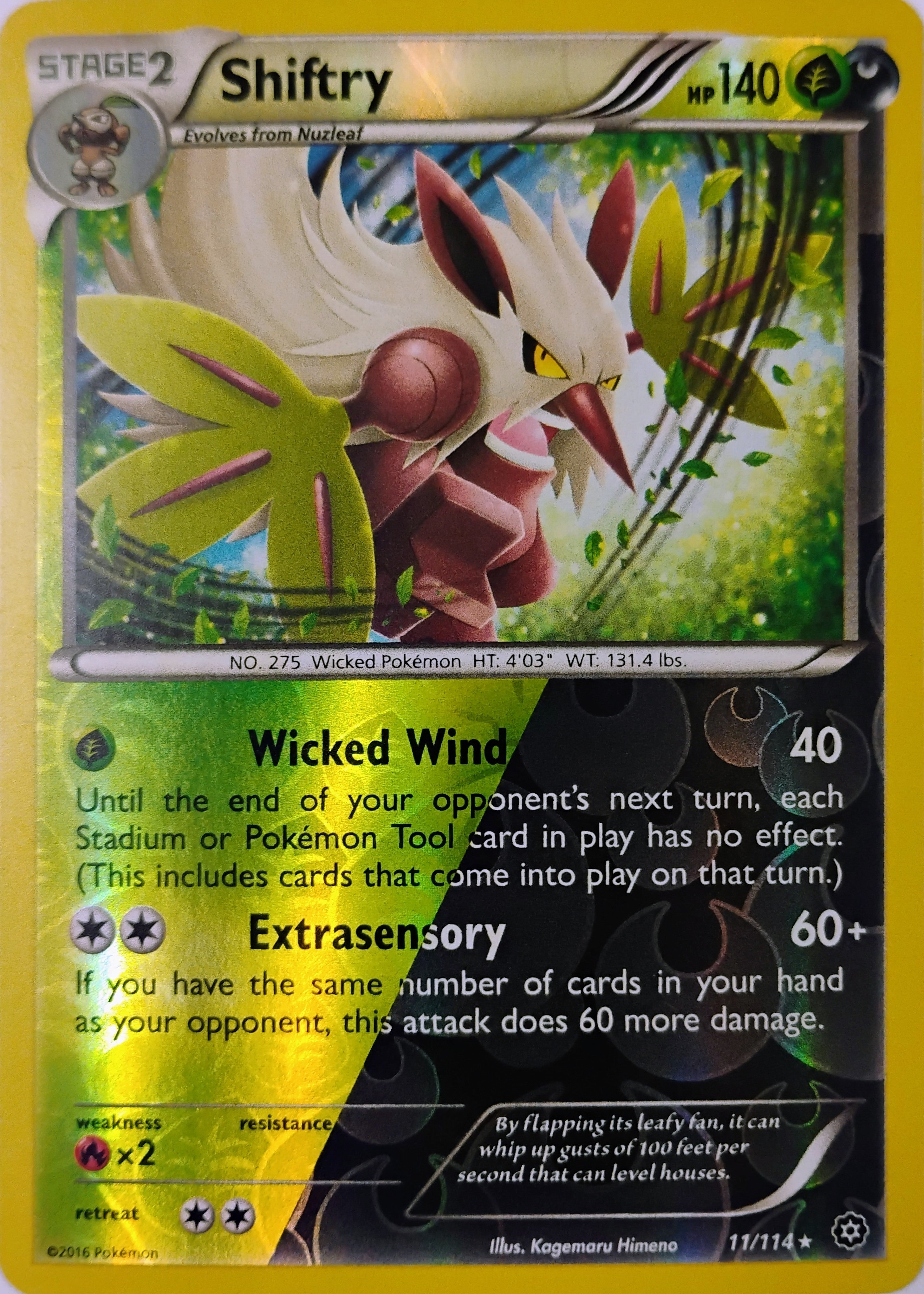 Pokémon tcg Shiftry 11/114 Reverse