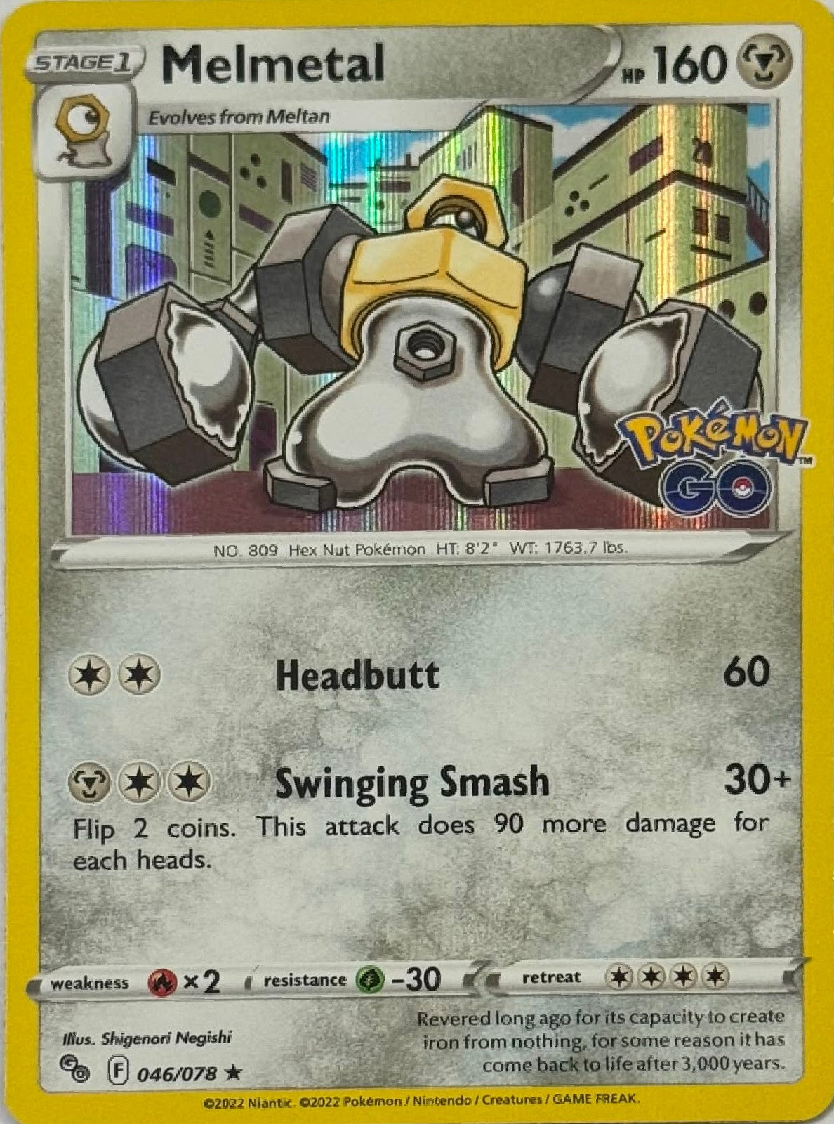 Pokémon Tcg Melmetal 046/078 Holo (Pokémon go)