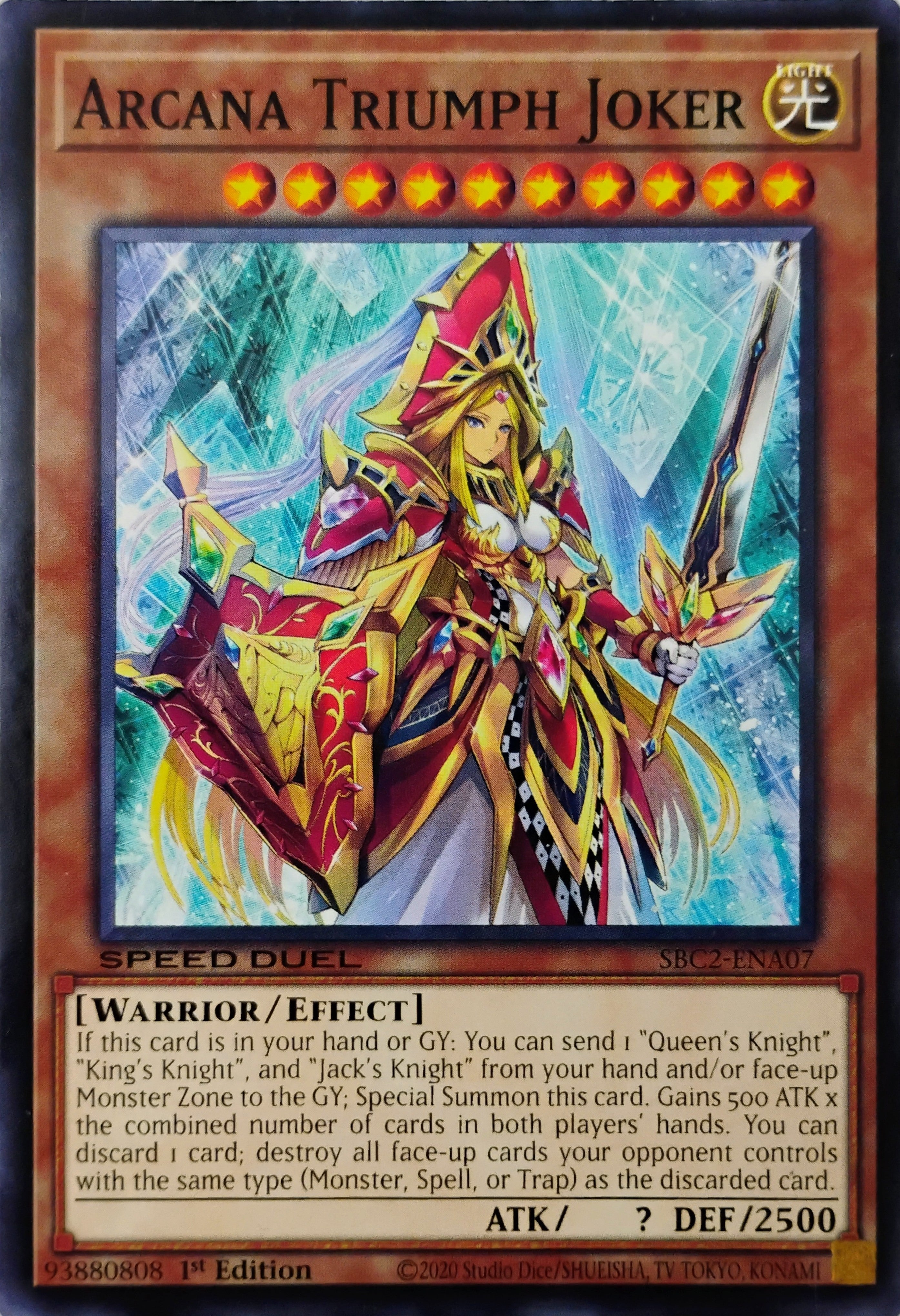 Yugioh! Arcana Triumph Joker Sbc2-ena07 Speed Duel 1st edition