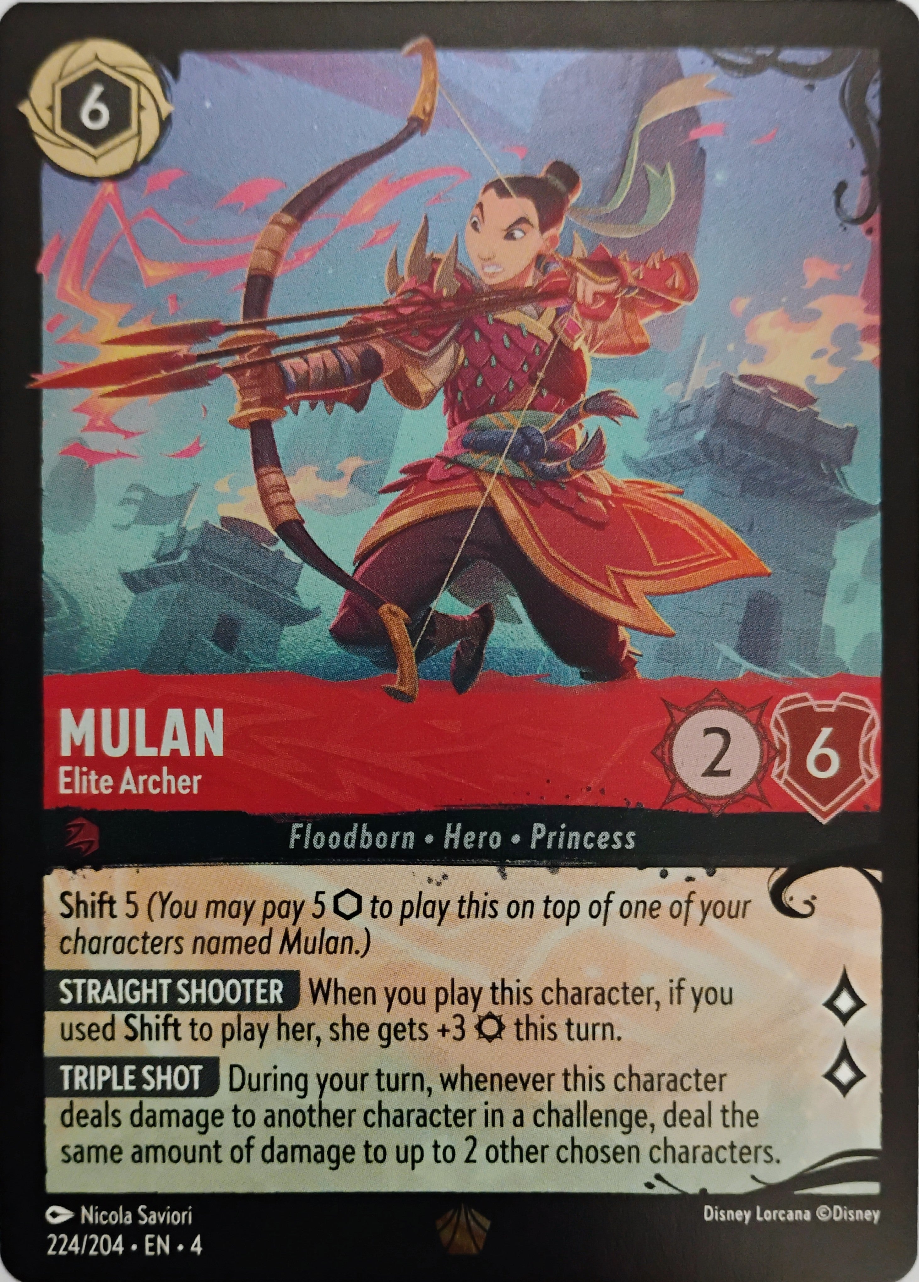 Disney Lorcana Mulan 224/204 Legendary Foil
