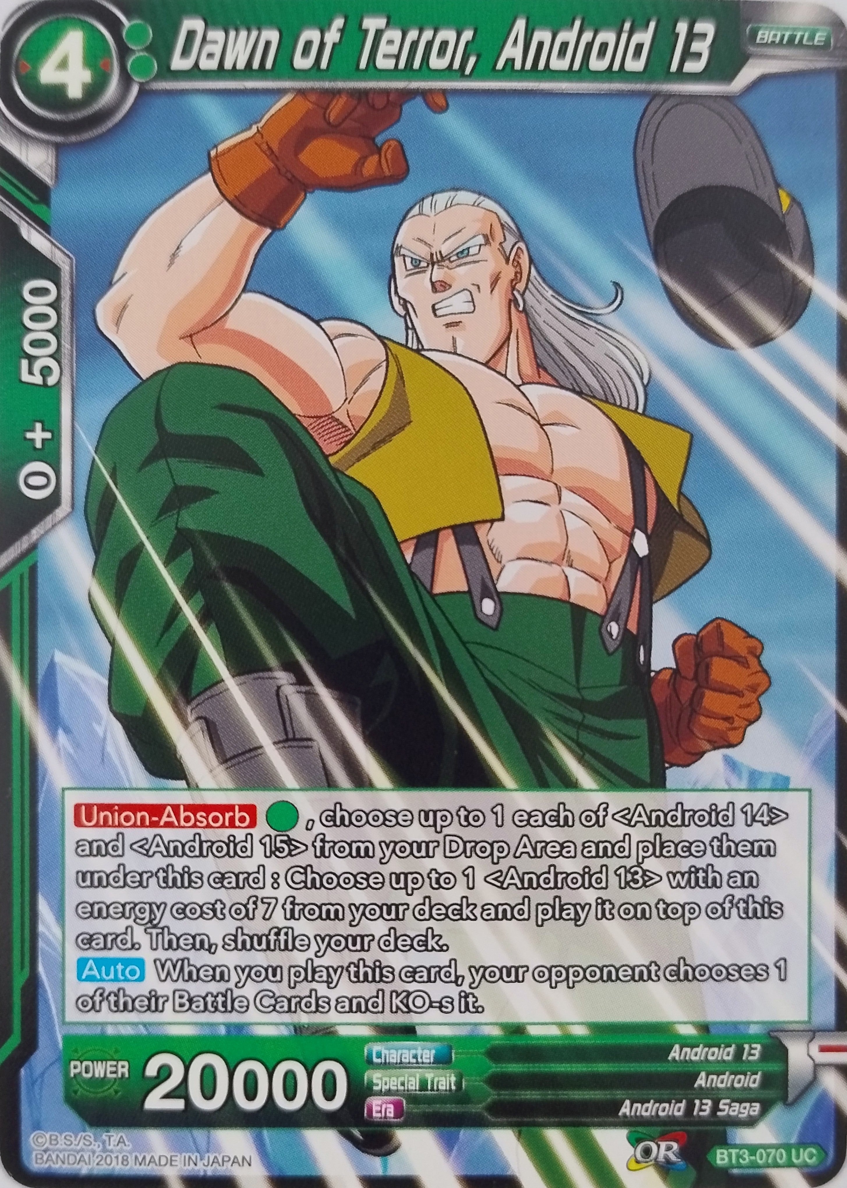 Dragón Ball Tcg Dawn Of Terror, Android 13 Bt3-070