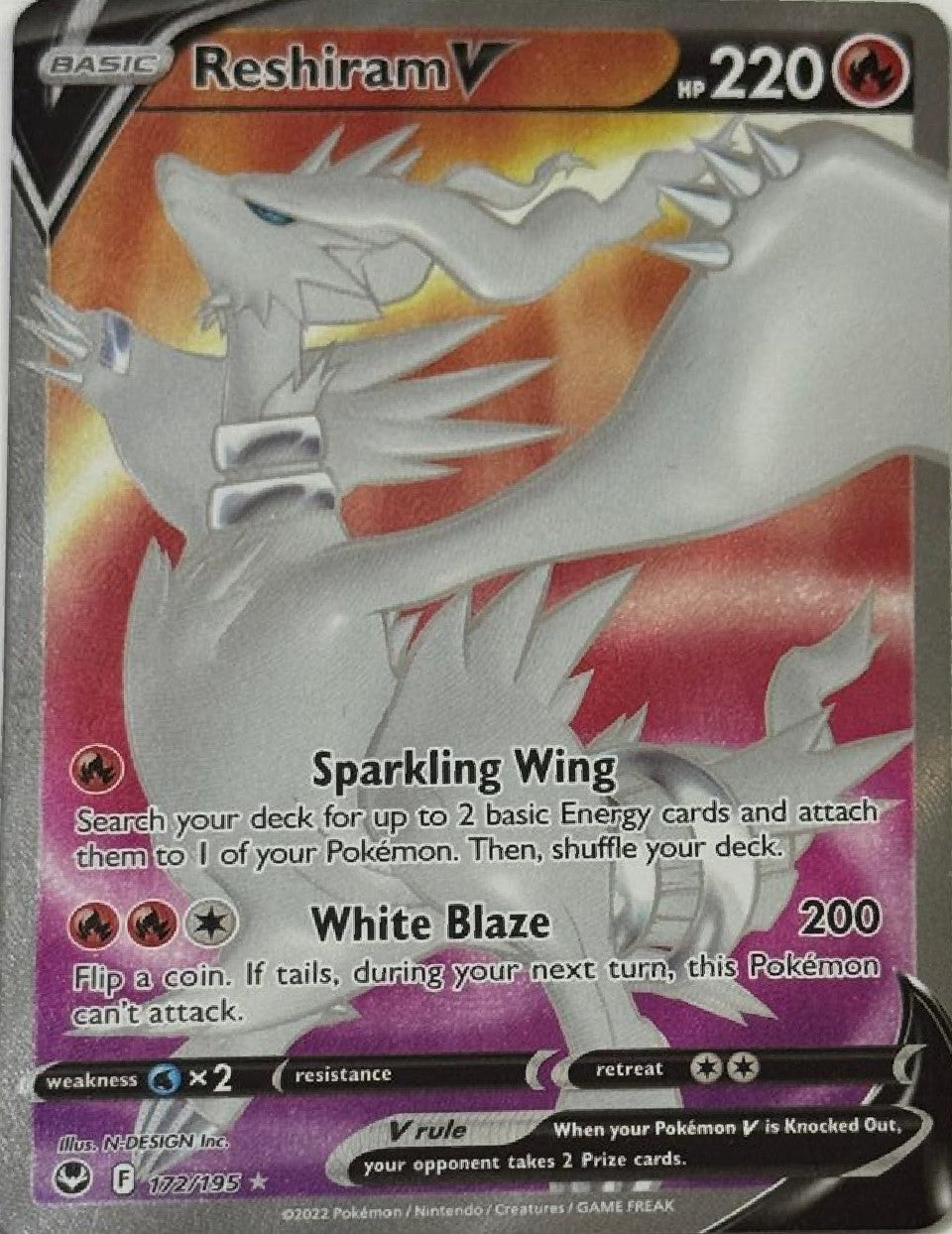 Pokémon Tcg Reshiram V 172/195