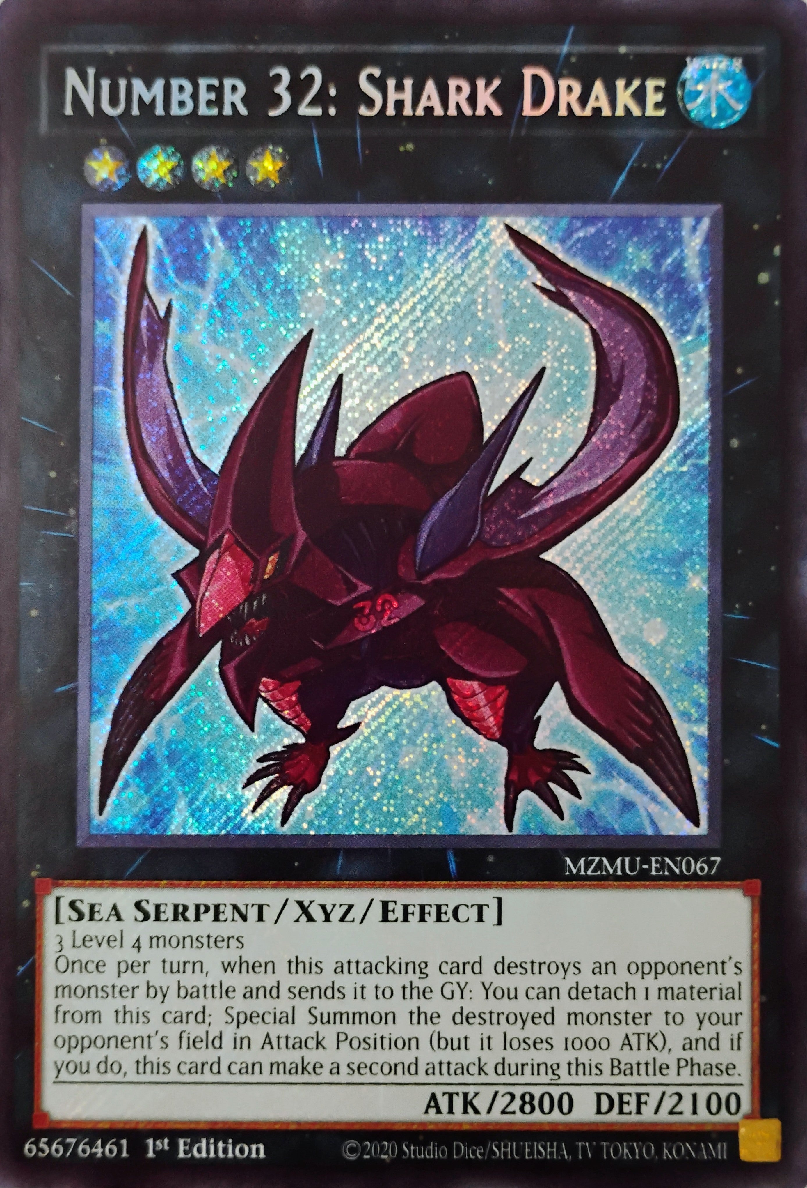 Yugioh! Number 32: Shark Drake Mzmu-en067 Secreta