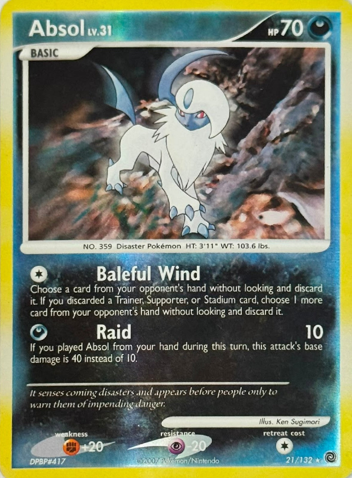 Pokémon Tcg Absol Lv.31 21/132 Reverse