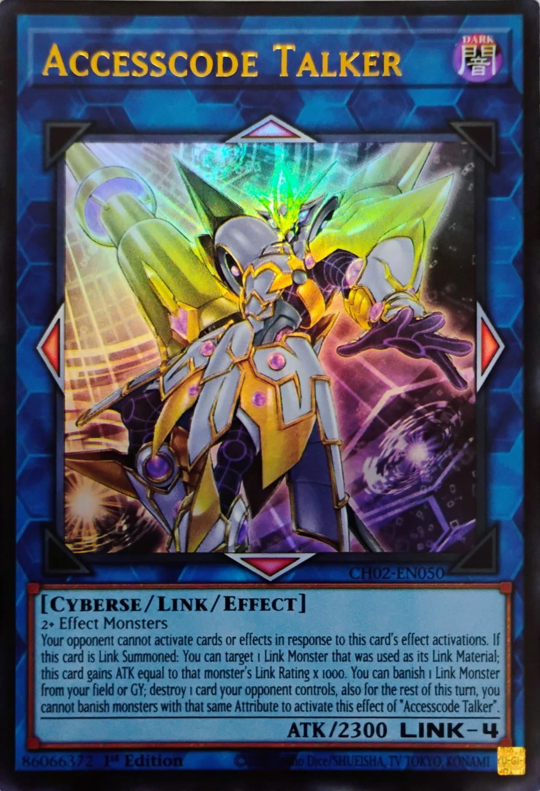 Yugioh! Accesscode Talker Ch02-en050 1st Edition Ultra