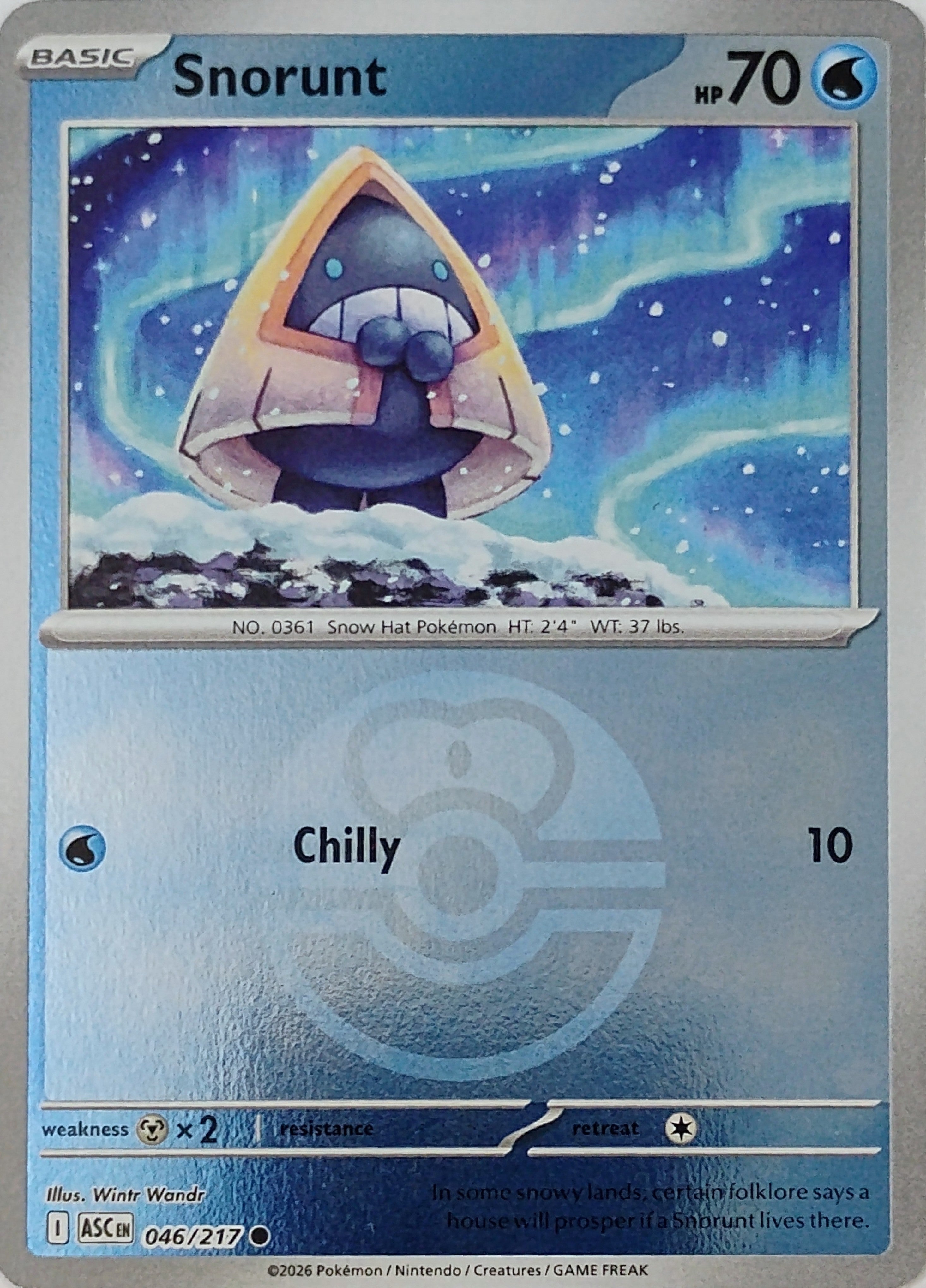 Pokémon tcg Snorunt 046/217 (Love Ball)