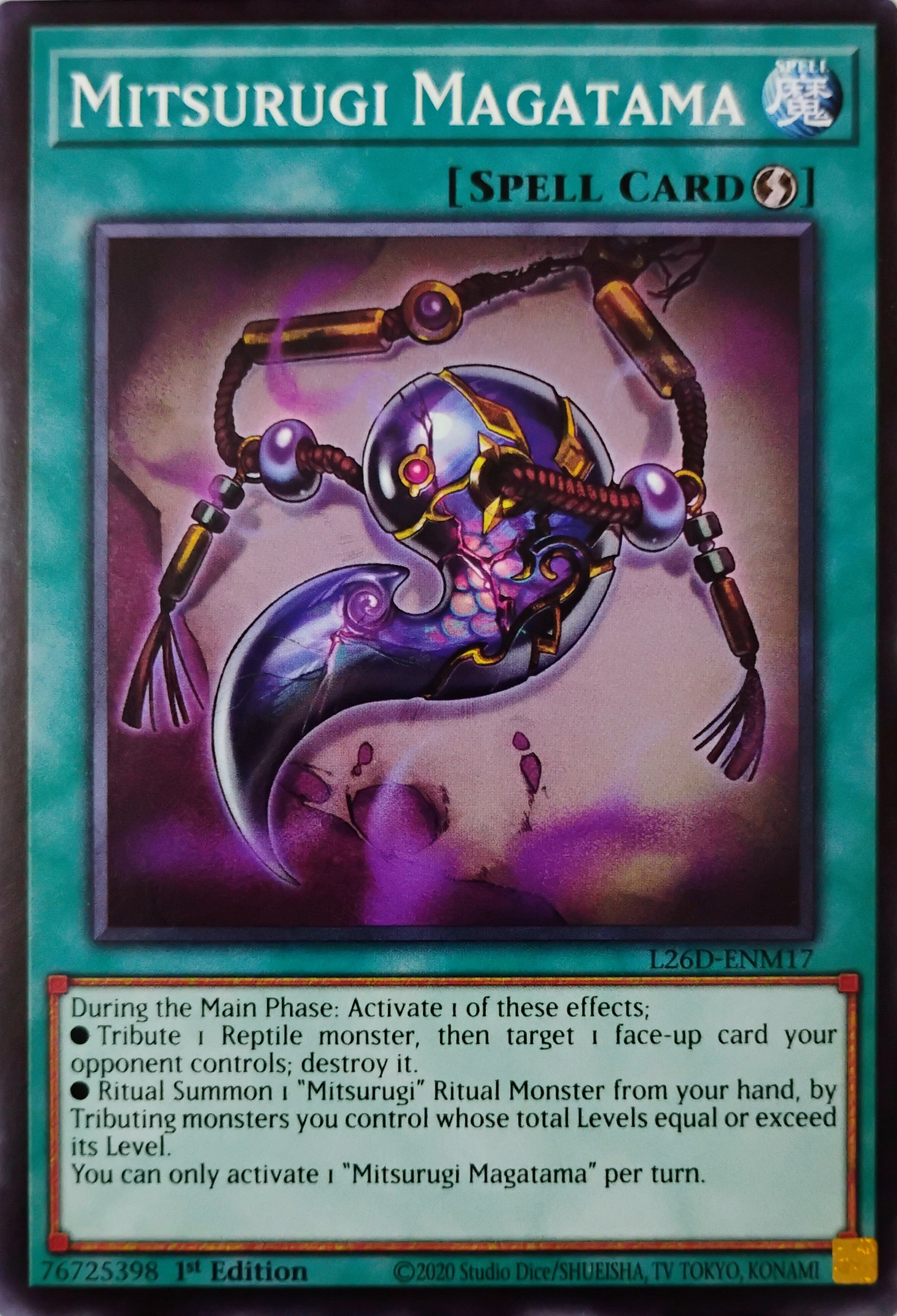 Yugioh! Mitsurugi Magatama L26D-ENM17 1st edition