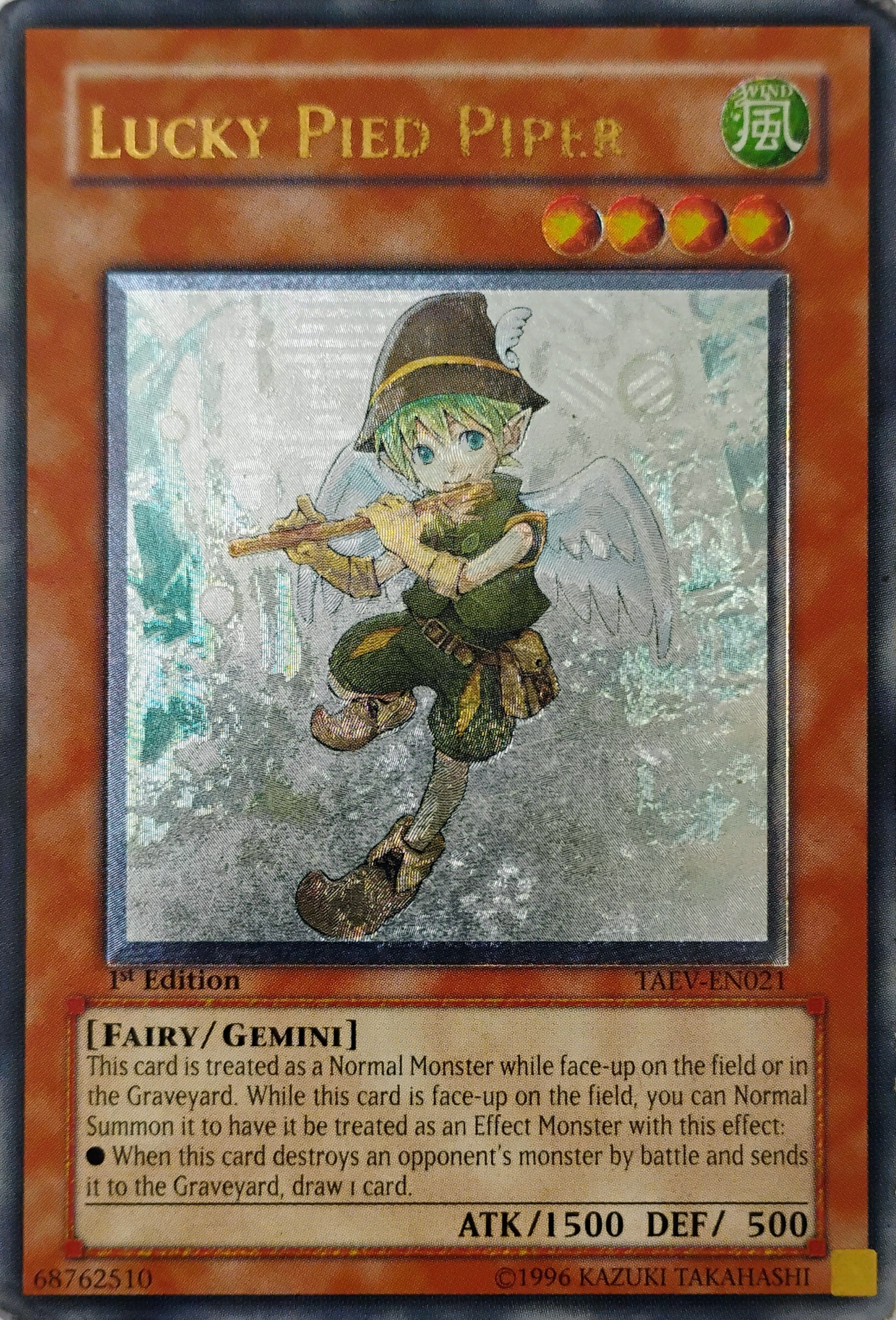 Yugioh! Lucky Pied Piper Taev-en021 1st edition Ultimate