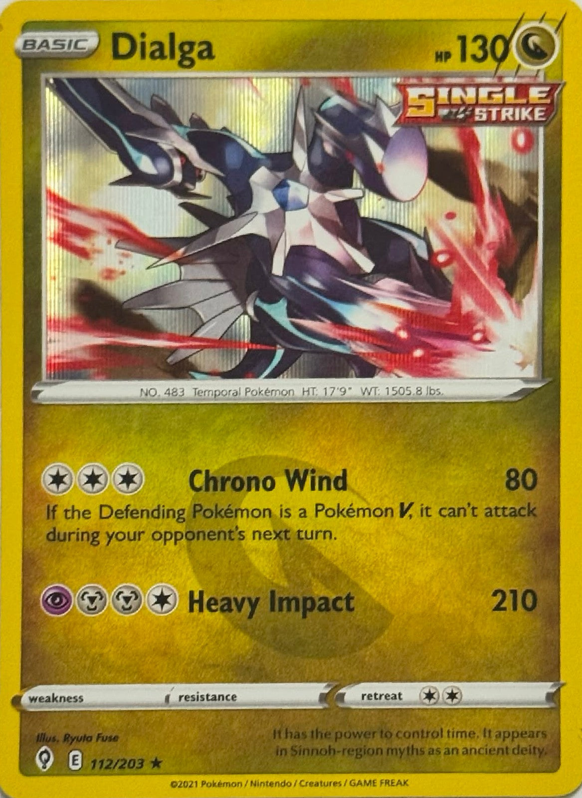 Pokémon Tcg Dialga 112/203 Holo