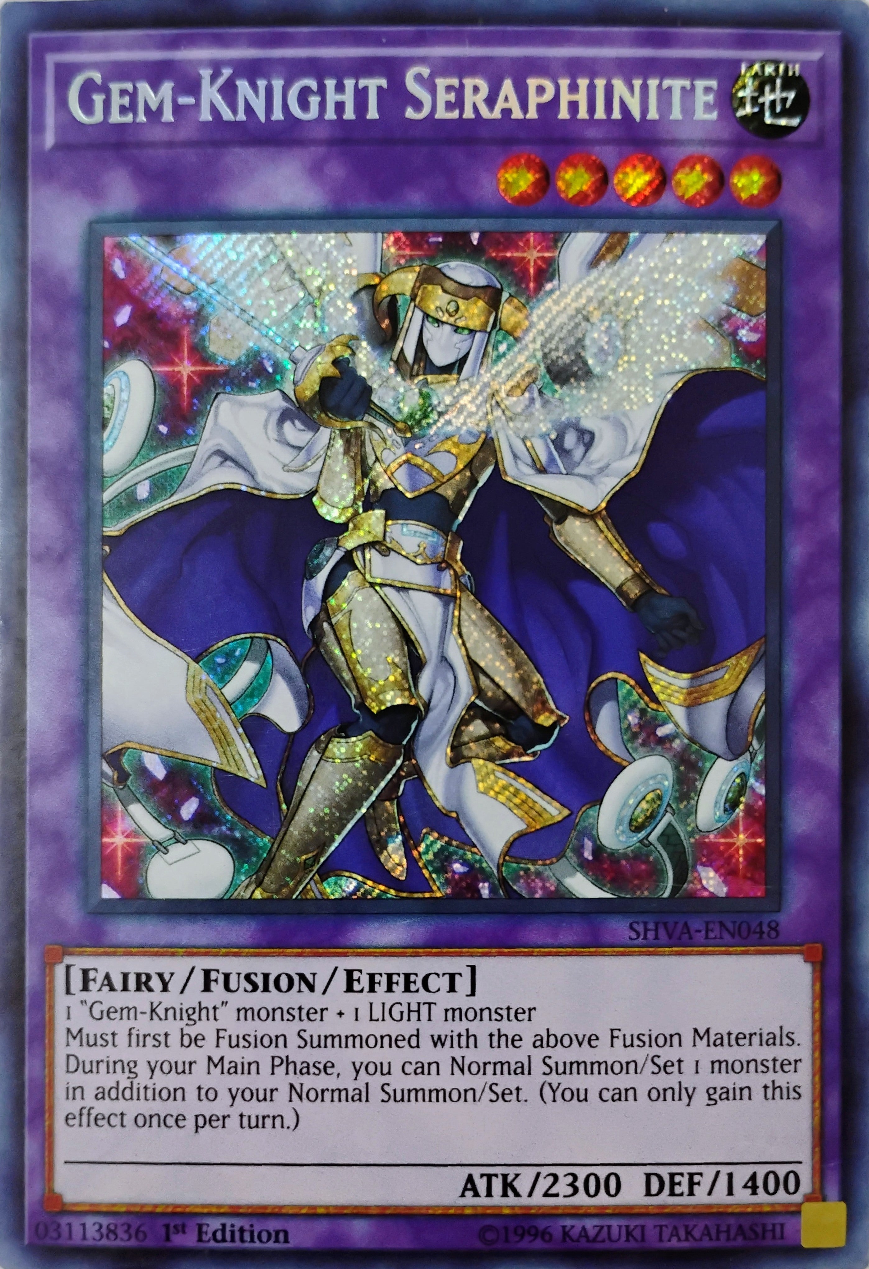 Yugioh! Gem-Knight Seraphinite Shva-en048 1st edition Secreta