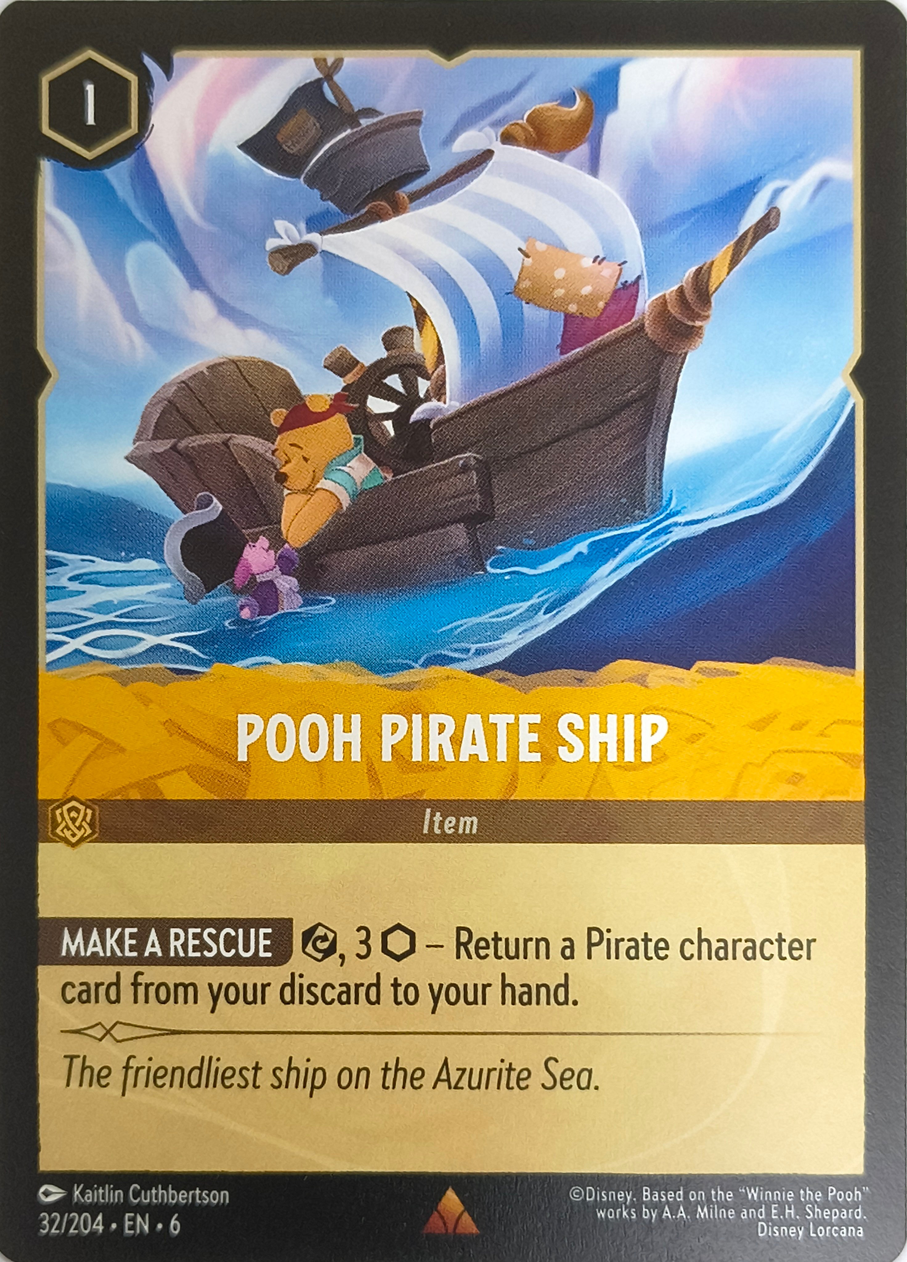 Disney Lorcana Pooh Pirate Ship 32/204