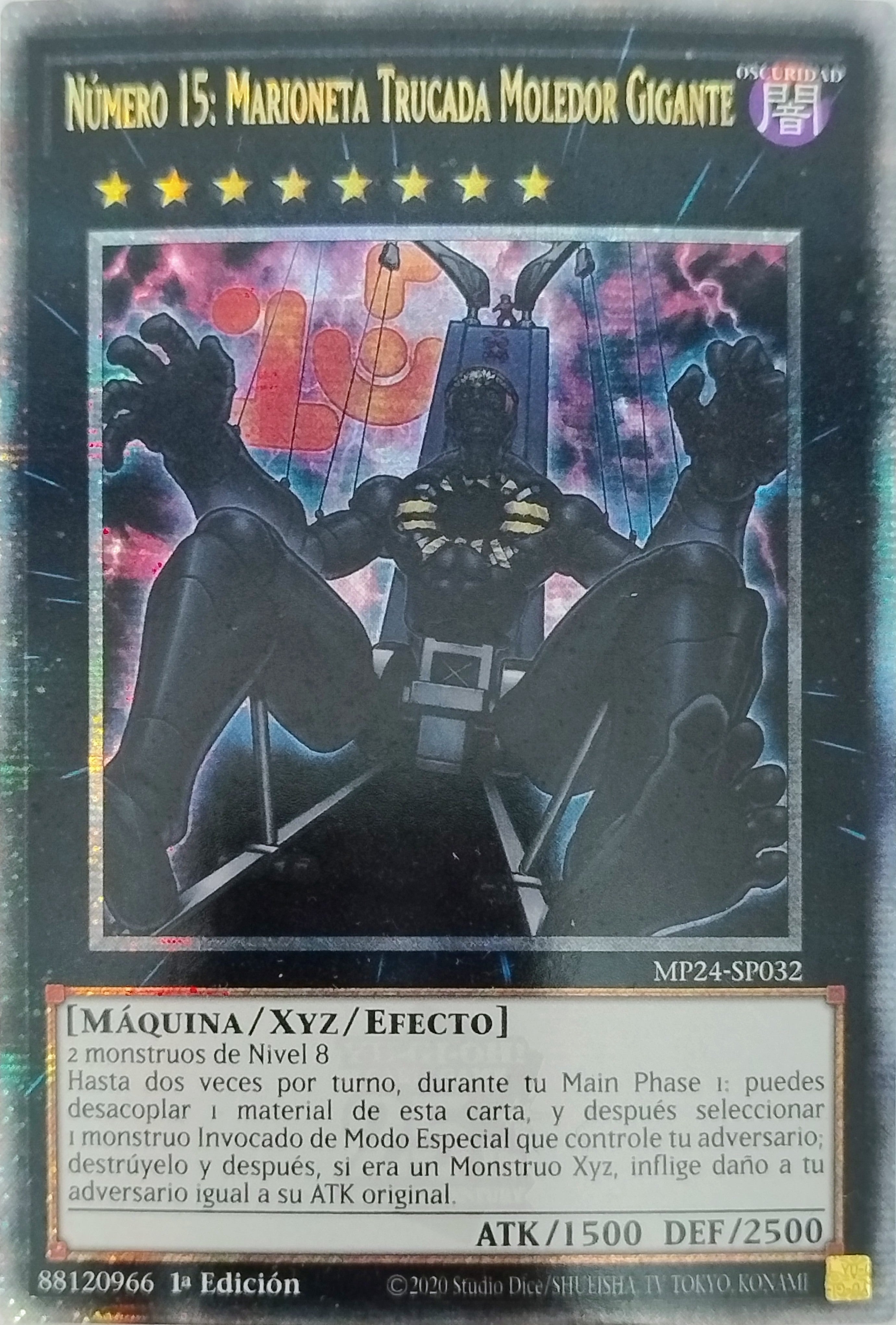 Yugioh! Número 15: Marioneta Trucada Moledor Gigante Mp24-sp032 1a Edición Quarter