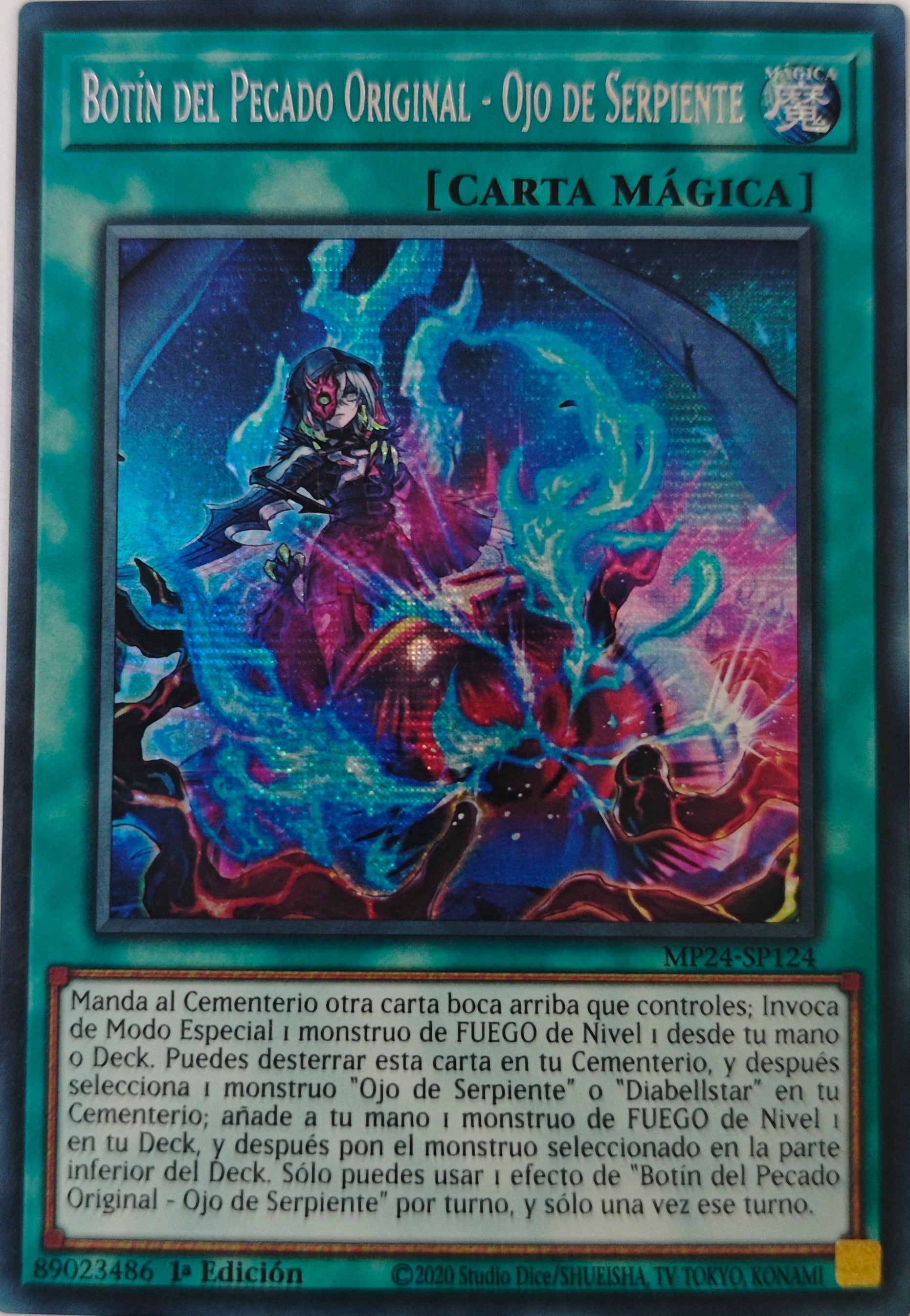 Yugioh! Botín Del Pecado Original - Ojo De Serpiente Mp24-Sp124 1st Edition Prismatic