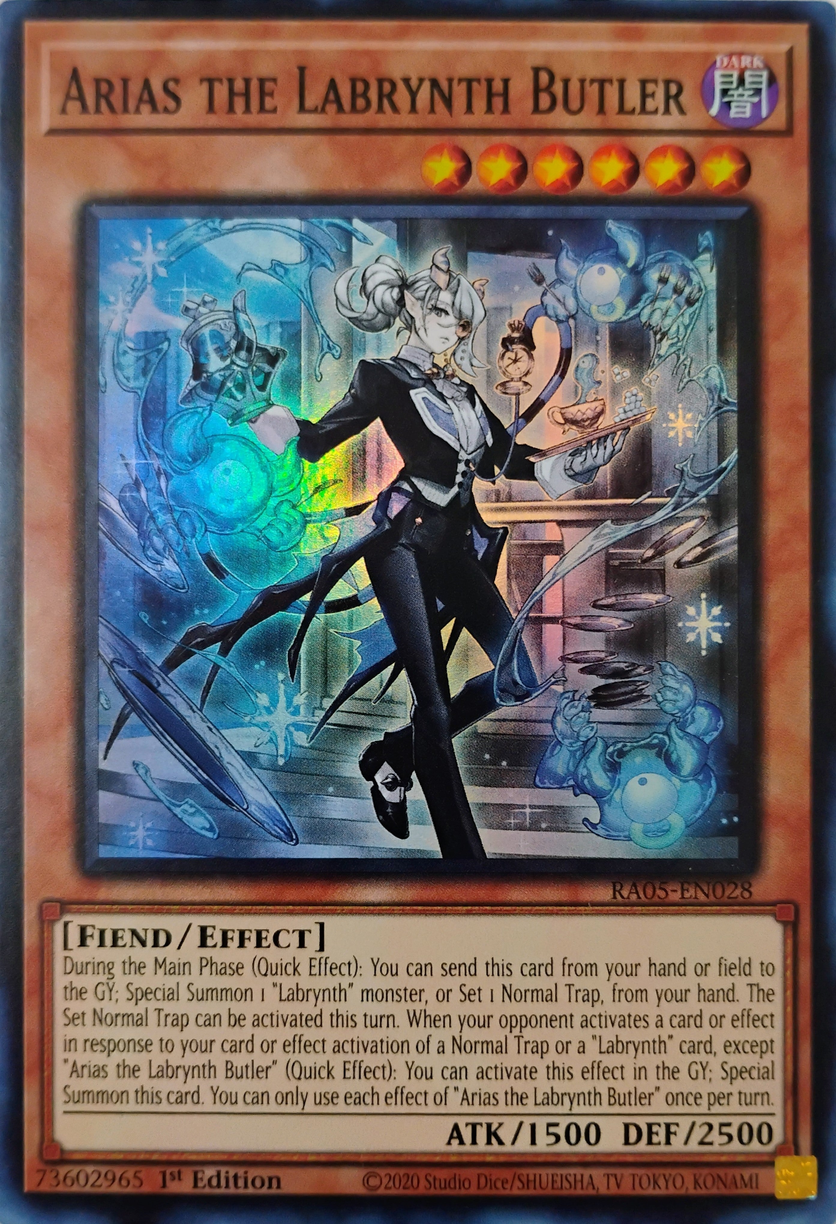 Yugioh! Arias The Labrynth Butler Ra05-en028 Super Rare