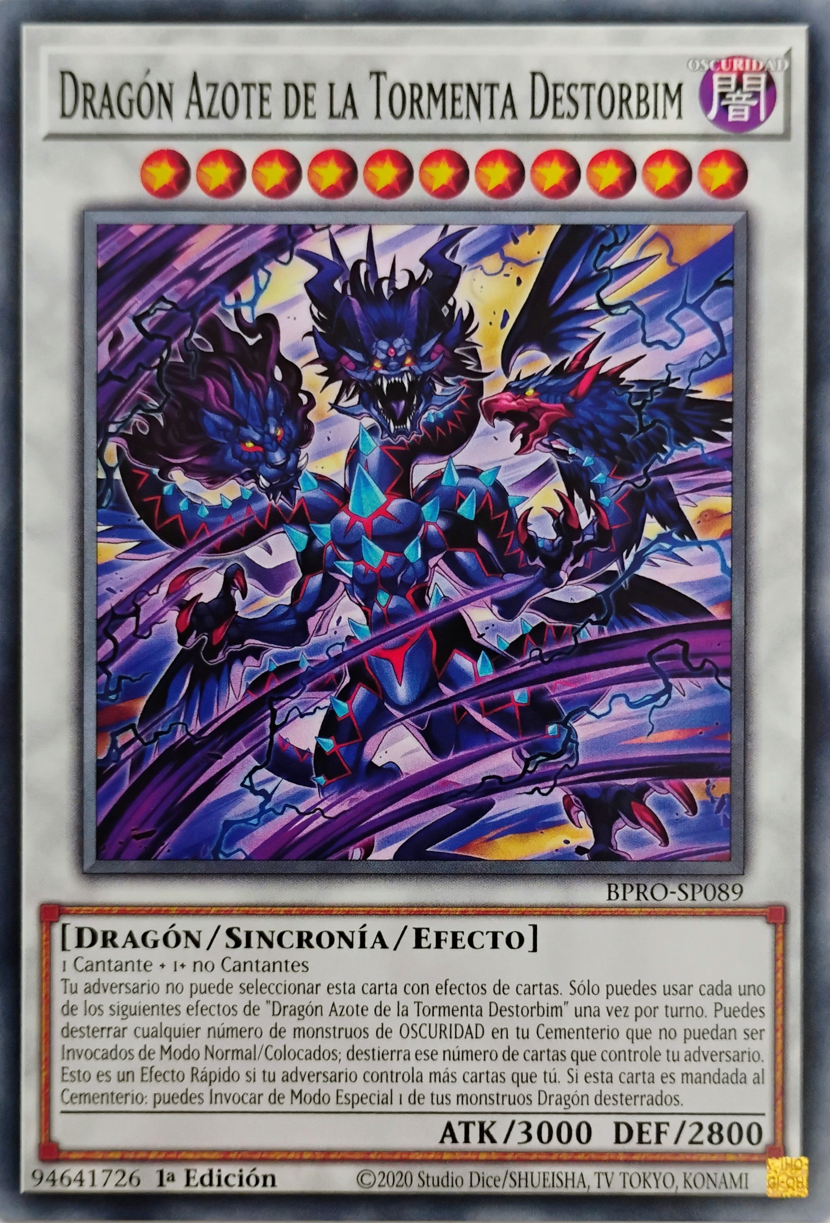 Yugioh! Dragón de Azote De La Tormenta Destorbim Phro-sp089